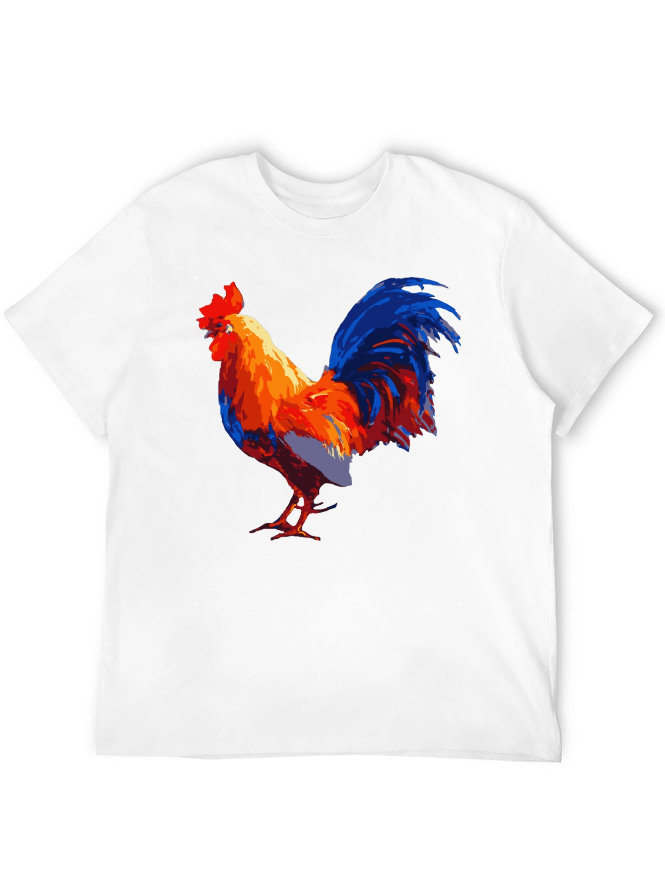 Black Bold Rooster Graphic Tee - Men's Black T-Shirt view 12