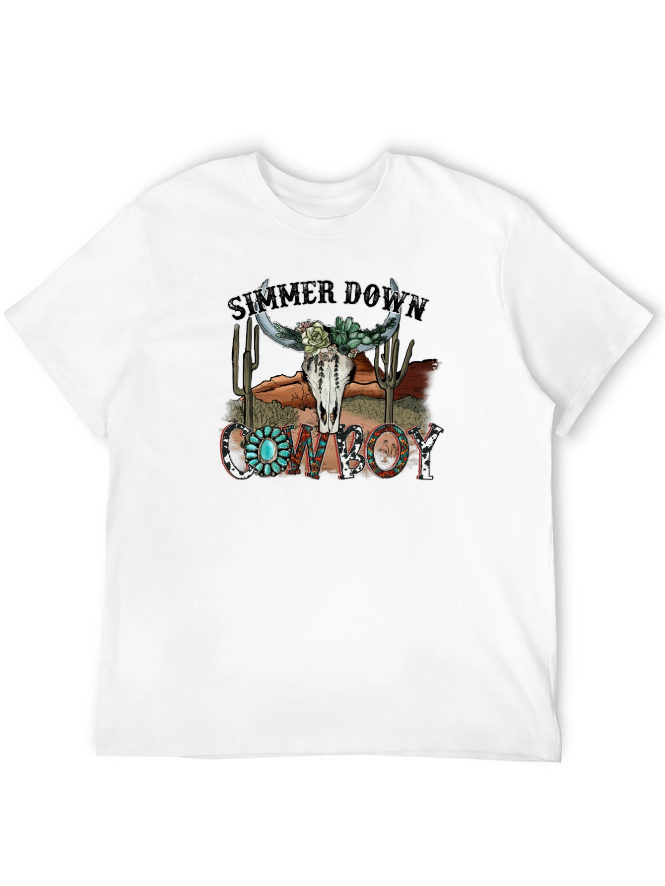 Black Summer Down Cowboy Graphic Tee view 12