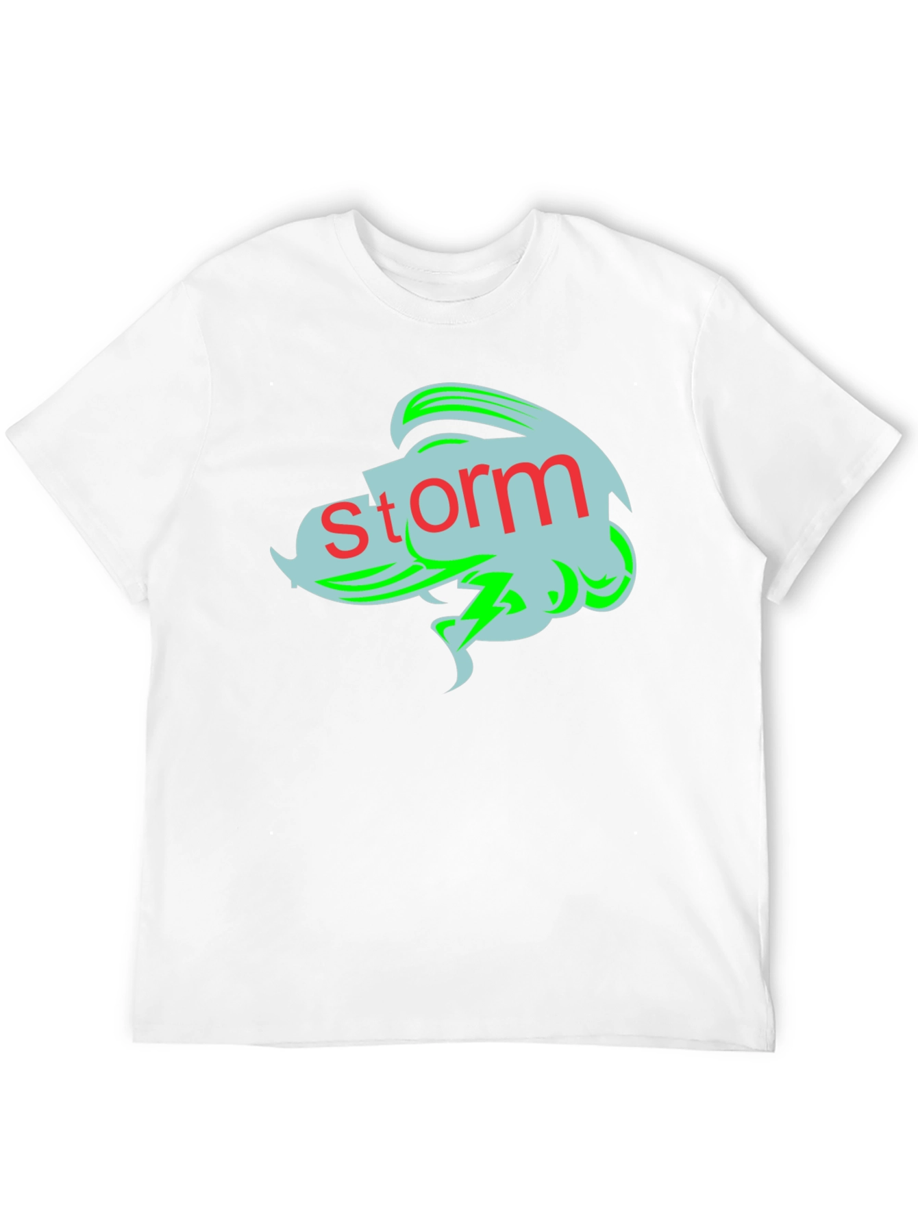 Black Storm Graphic Tee - Black Cotton T-Shirt view 12