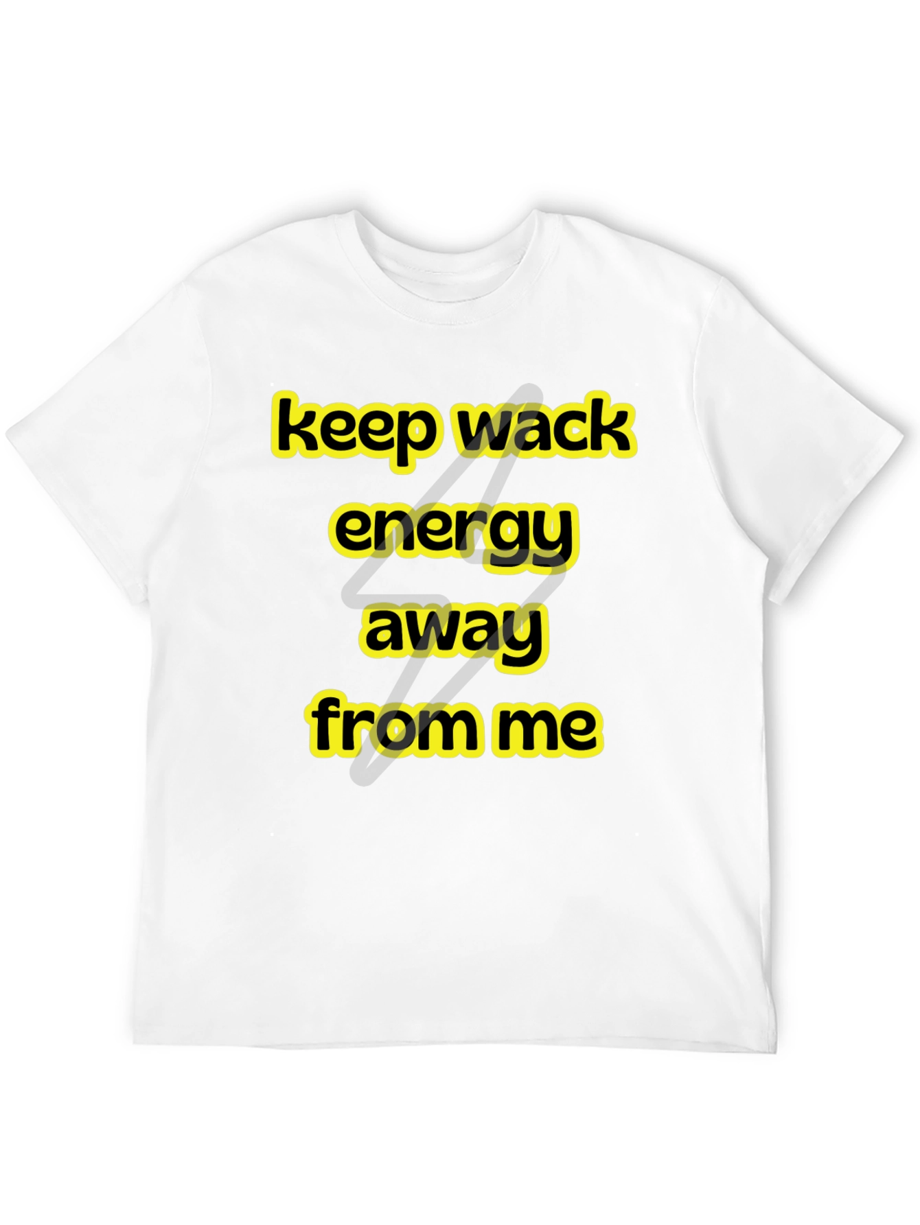 Black Keep Wack Energy Away Black Graphic Tee view 12