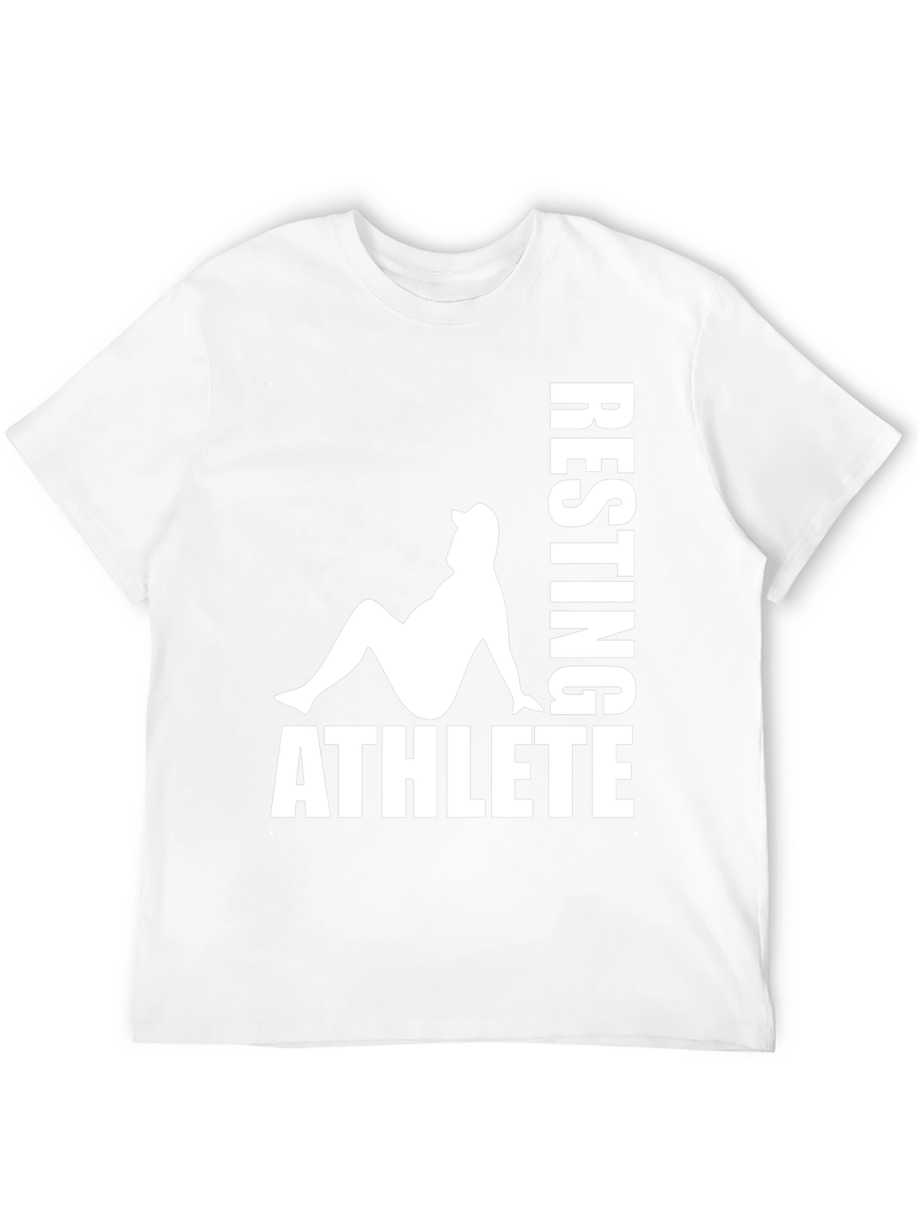 Black Resting Athlete Graphic T-Shirt - Black view 12