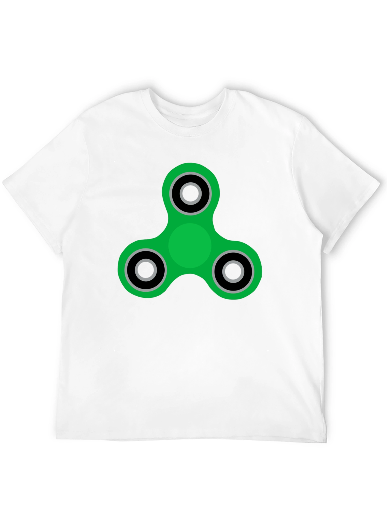 Black Fidget Spinner Graphic Tee - Black Cotton Blend view 12
