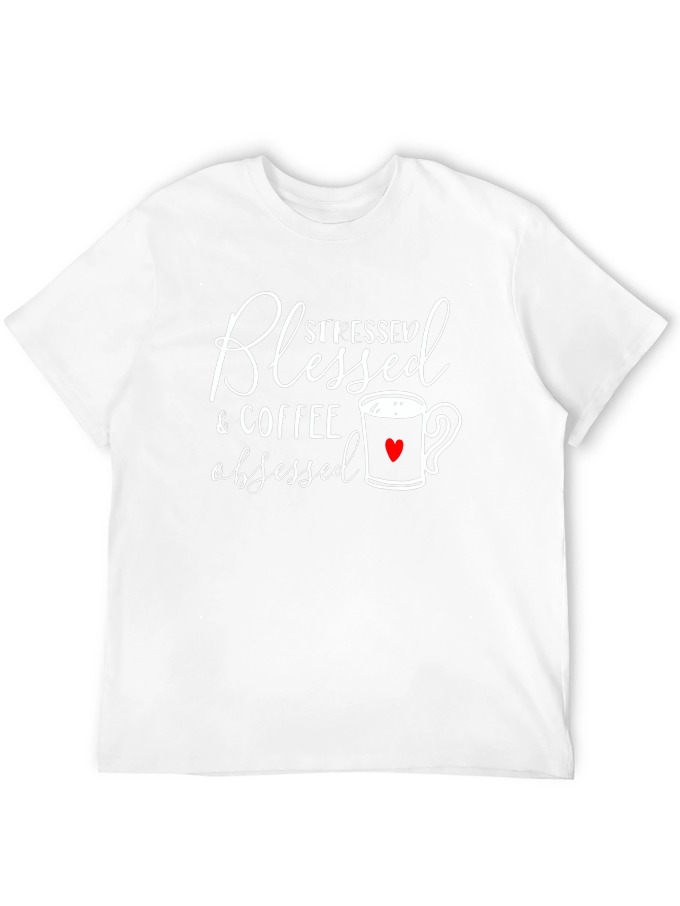 Black Blessed Stressed Coffee Obsessed T-Shirt view 12