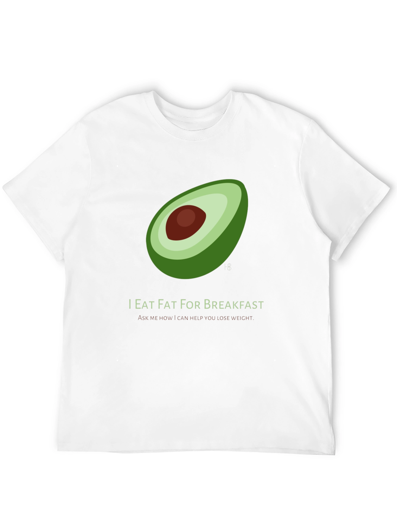 Black I Eat Fat for Breakfast T-Shirt - Avocado Graphic view 12