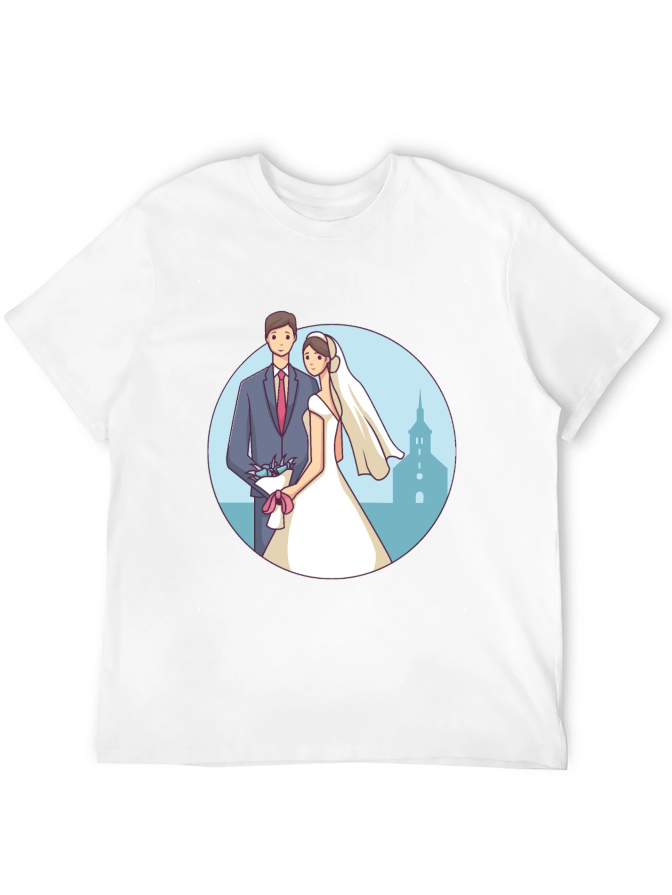 Wedding Couple Graphic Tee - Romantic Black T-Shirt - 12