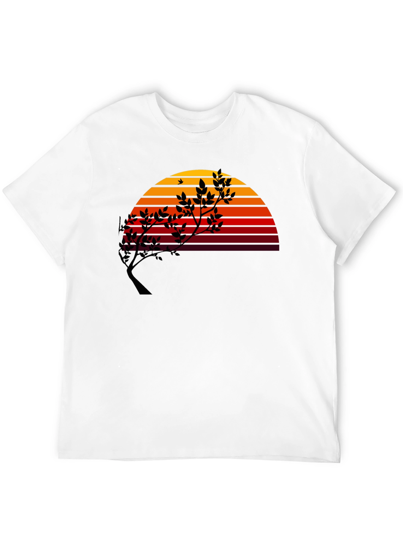Black Sunset Tree Graphic Tee - Modern Stylish Comfort view 12