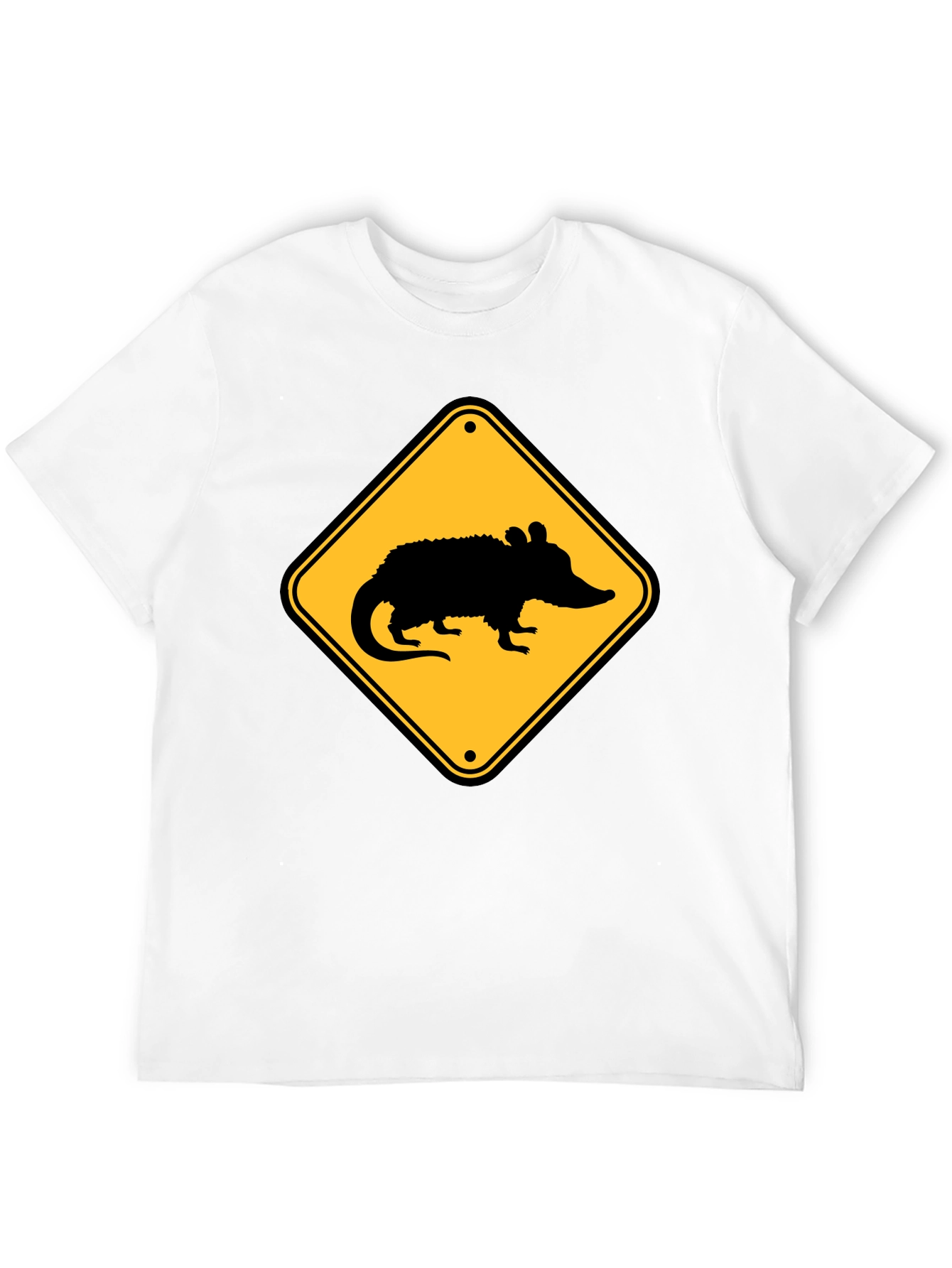 Black Opossum Crossing T-Shirt - Black view 12