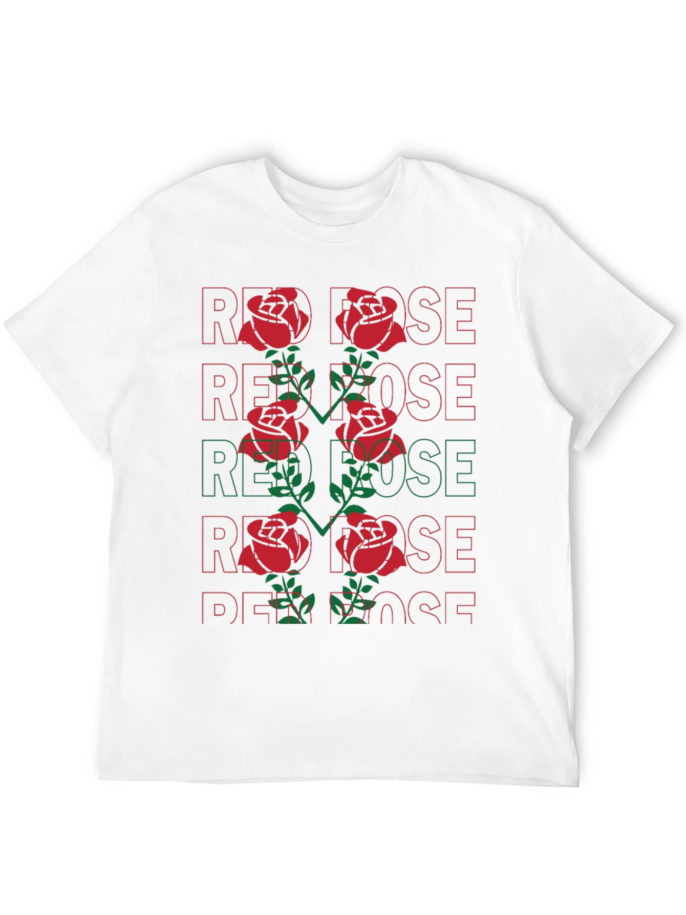 Black Red Rose Graphic Tee - Bold Floral Statement view 12