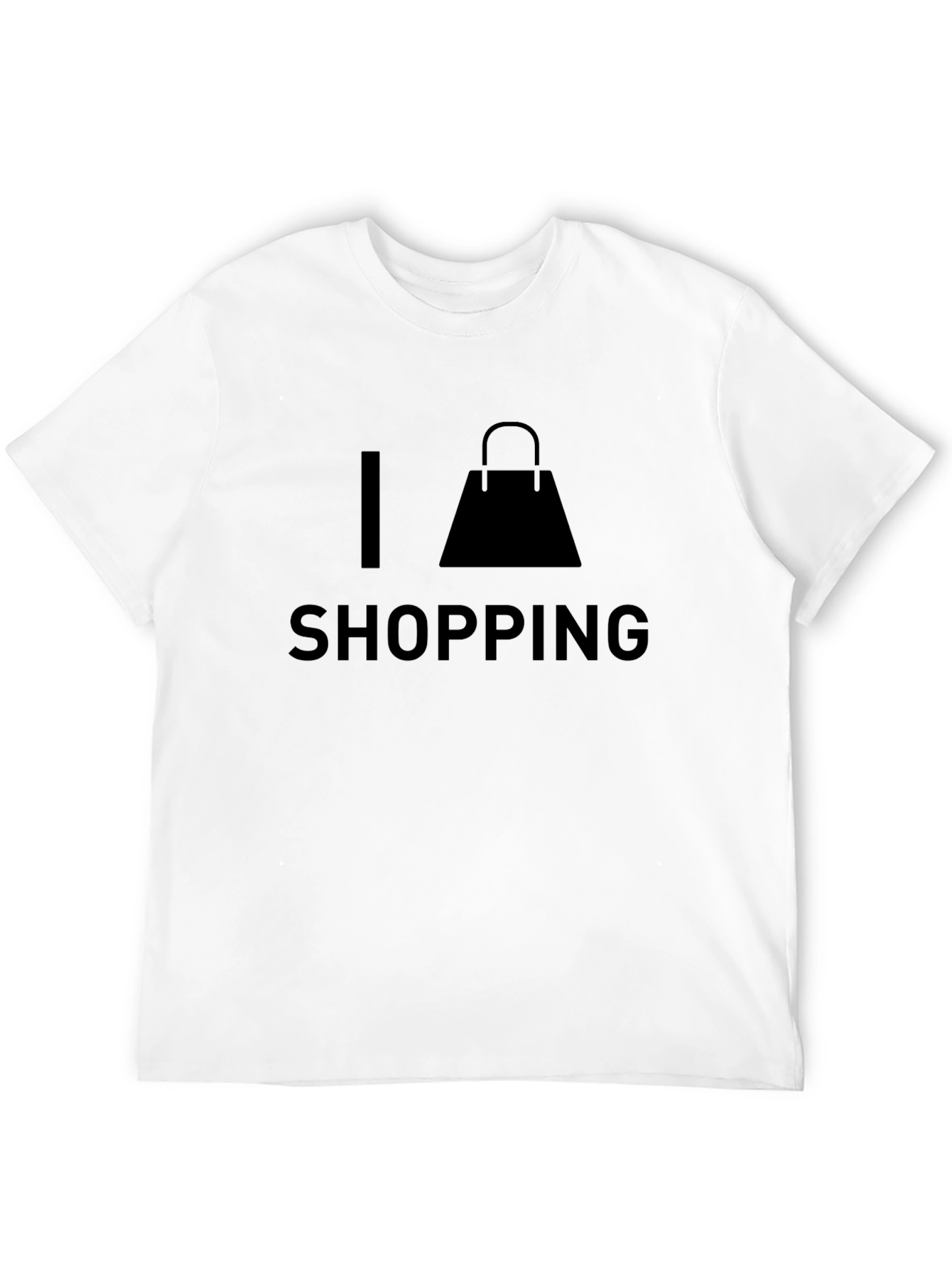 Black I Love Shopping Black T-Shirt view 12