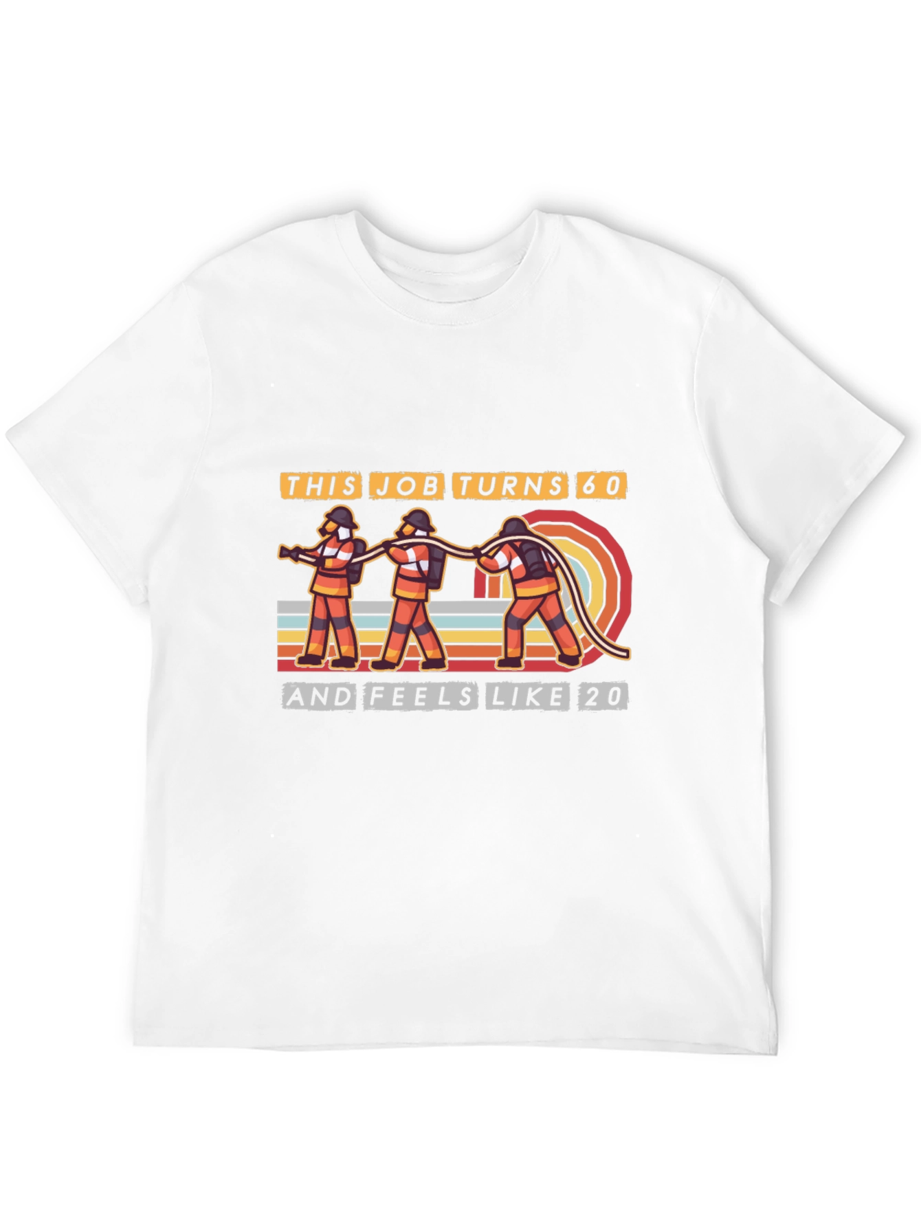 Black Firefighter 'This Job Turns 60' Graphic T-Shirt view 12