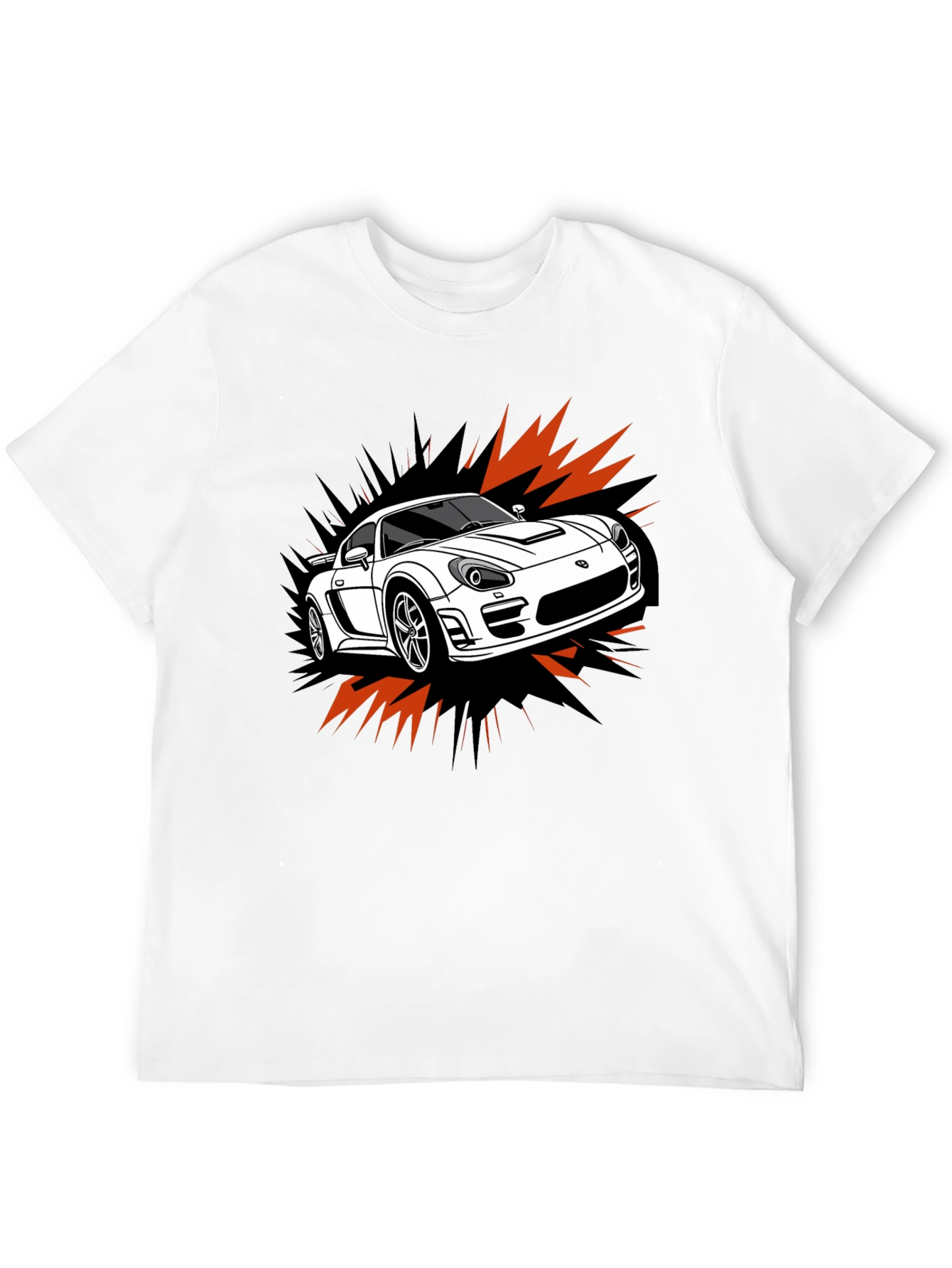 Black Cool Car Graphic T-Shirt view 12