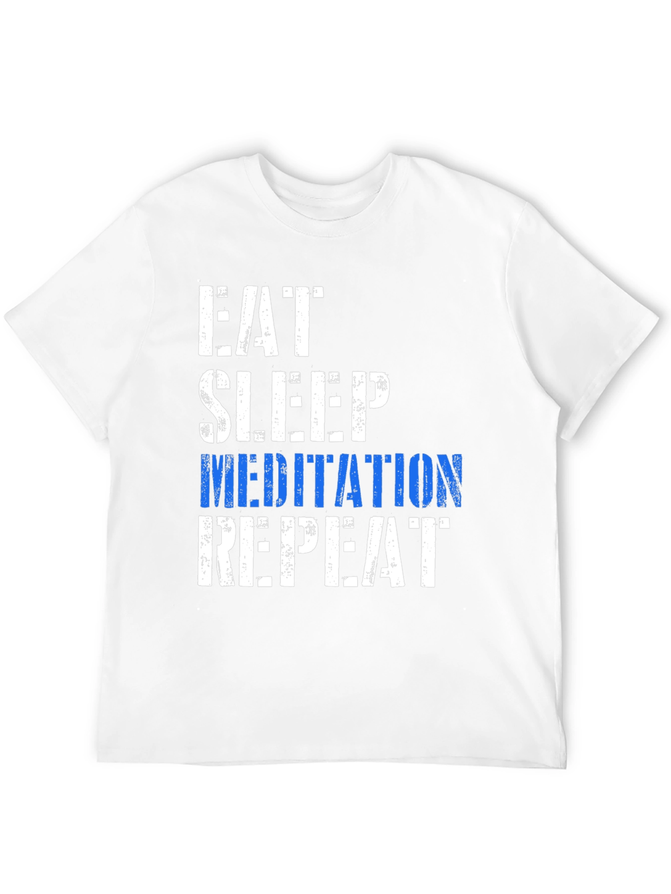 Black Eat Sleep Meditation Repeat Graphic T-Shirt view 12