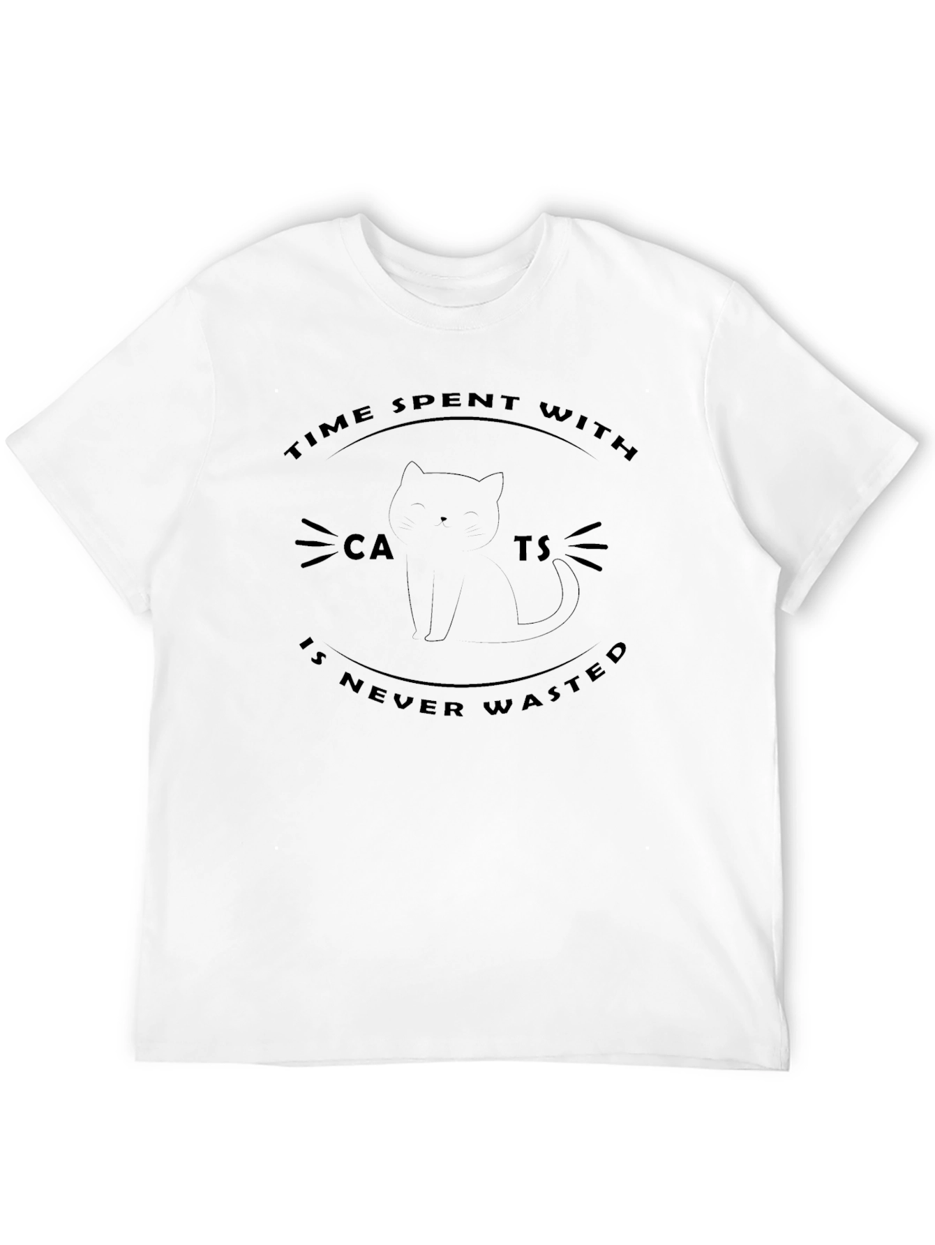 Black Cats Graphic Tee - Time Spent with Cats is Never Wasted view 12
