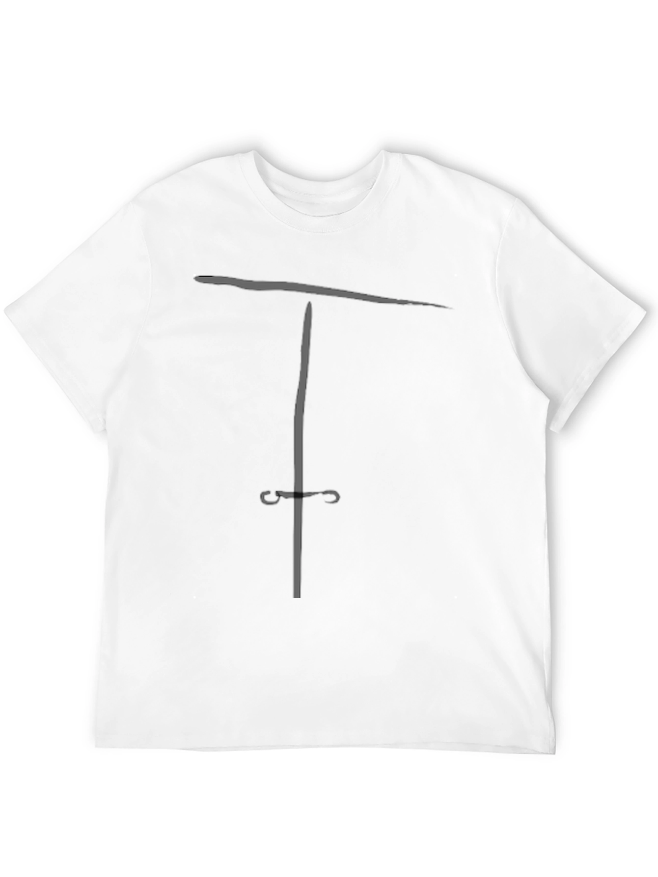 Black Minimalist Black T-Shirt with Symbol view 12