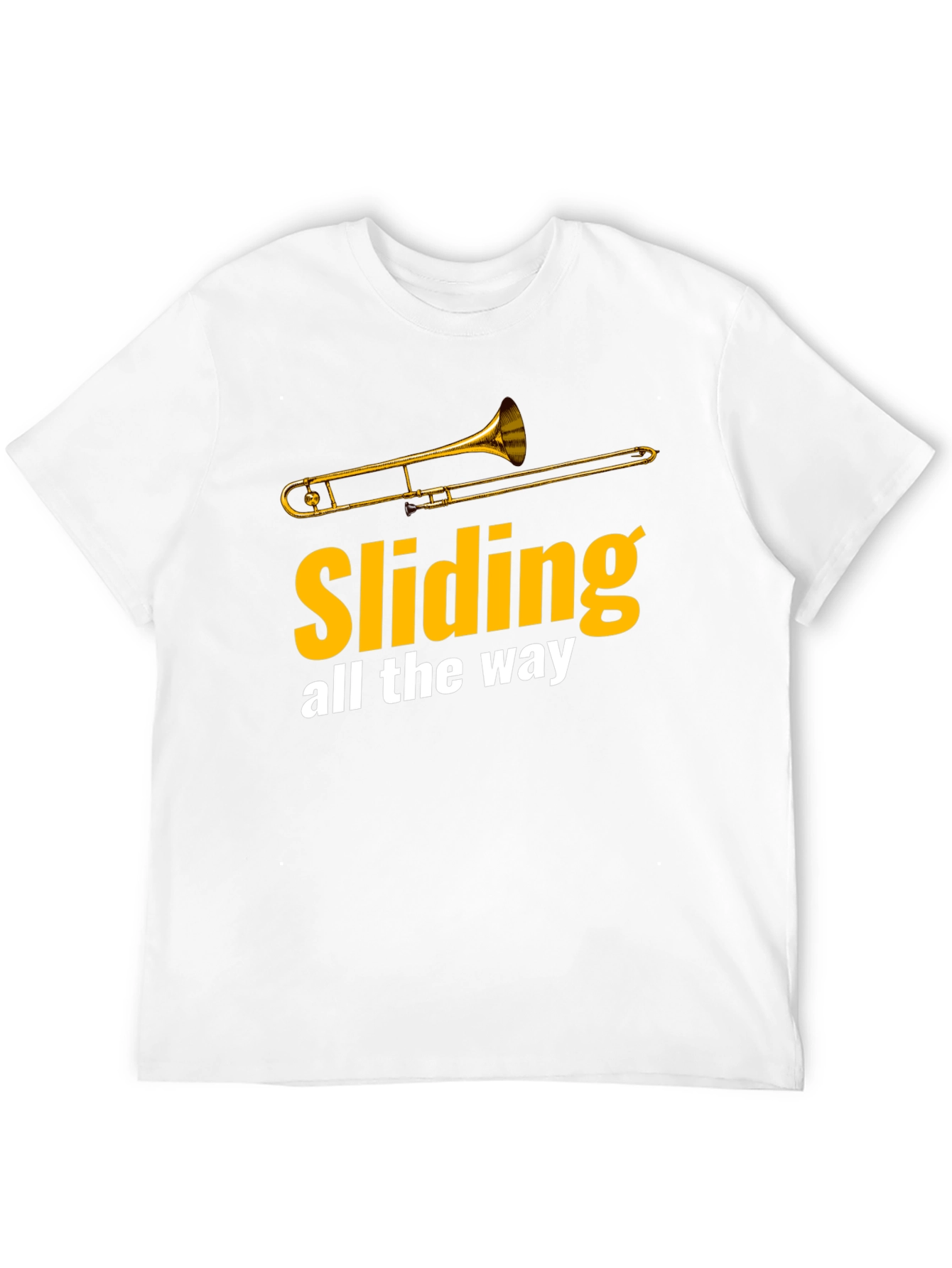 Black Sliding All The Way Trombone T-Shirt view 12