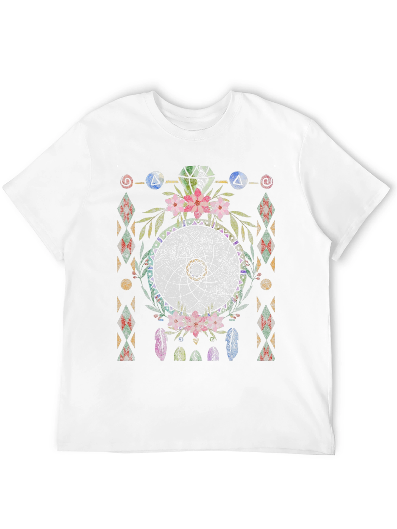 Black Boho Dreamcatcher Graphic Tee - Tribal Style view 12