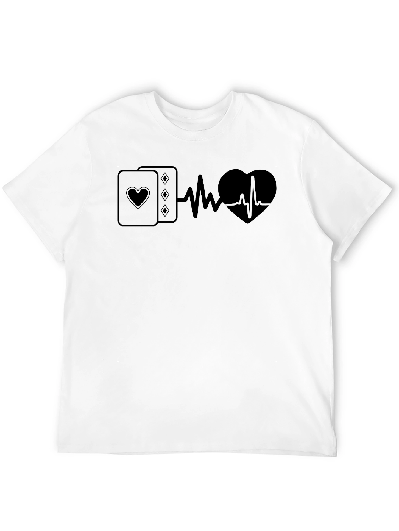 Black Poker Heartbeat T-Shirt - Ace Your Style! view 12