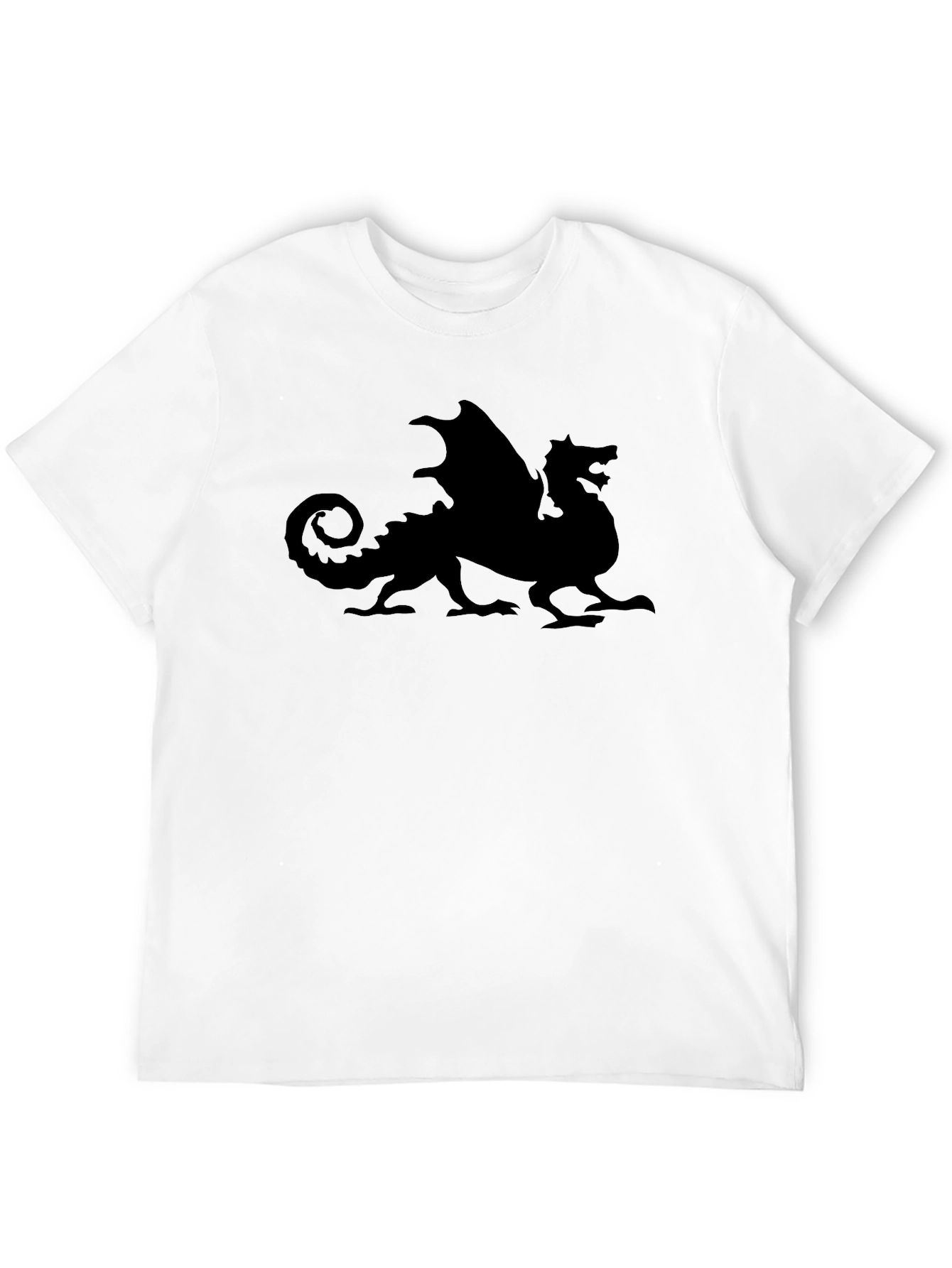 Black Dragon Silhouette Black T-Shirt view 12