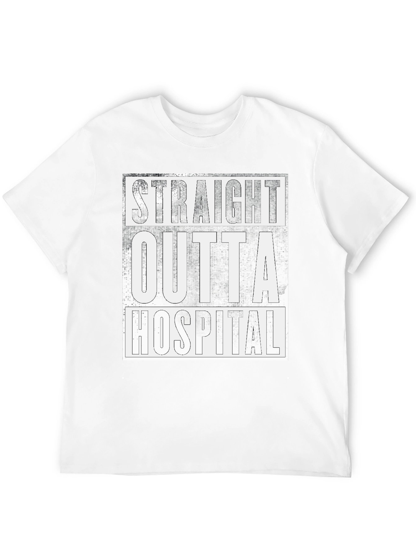Black Straight Outta Hospital Graphic Tee view 12