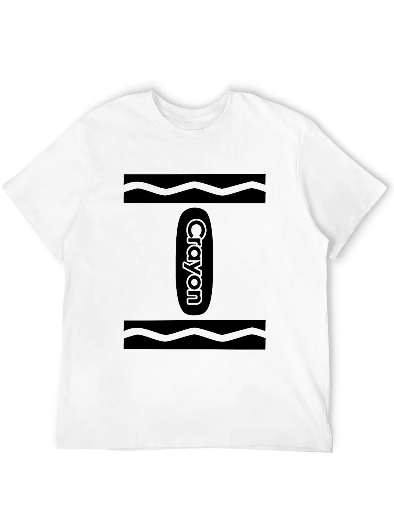 Black Crayon Graphic Tee - Classic Black T-Shirt view 12