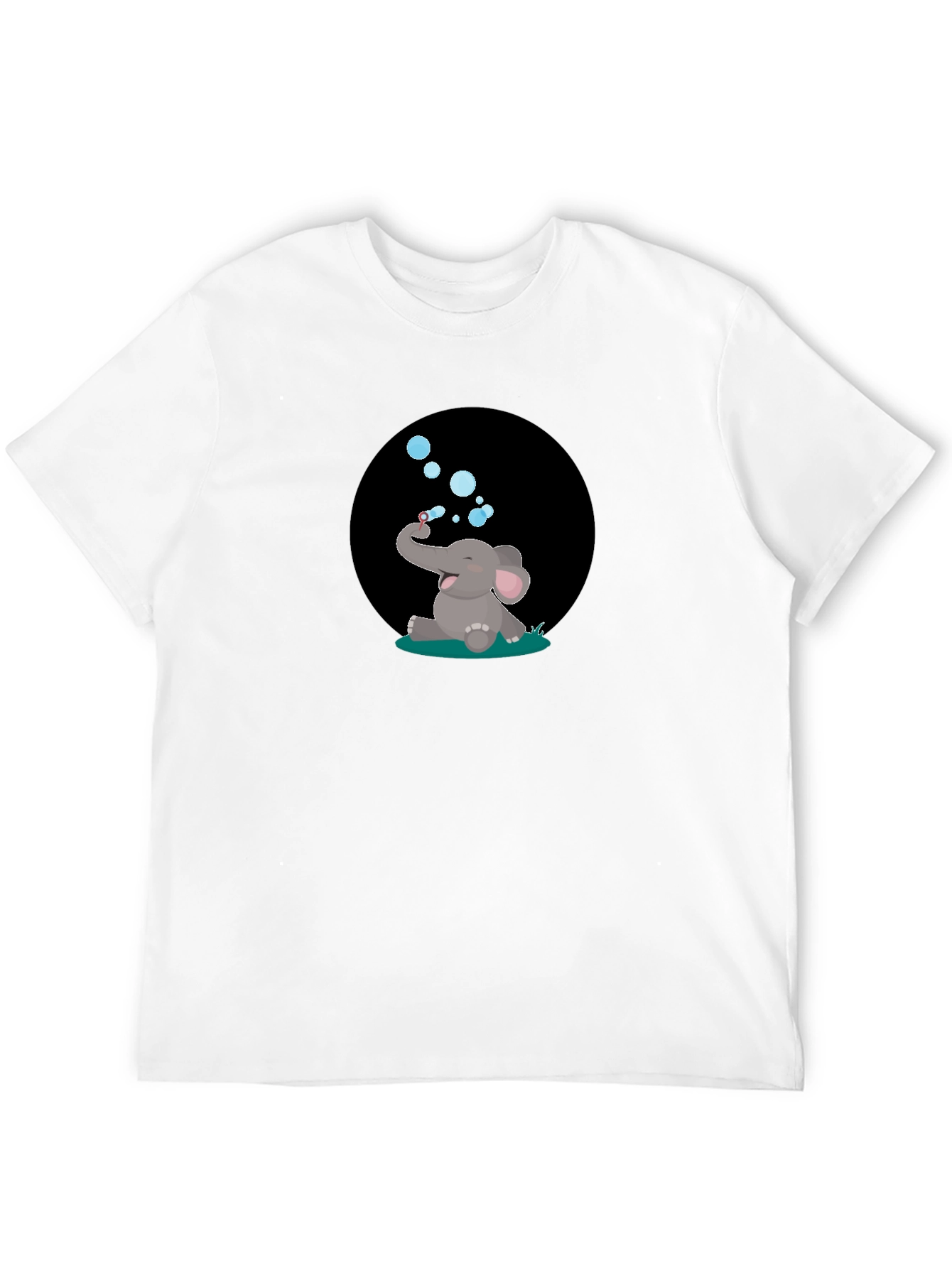 Black Elephant Bubbles Graphic Tee - Black T-Shirt view 12