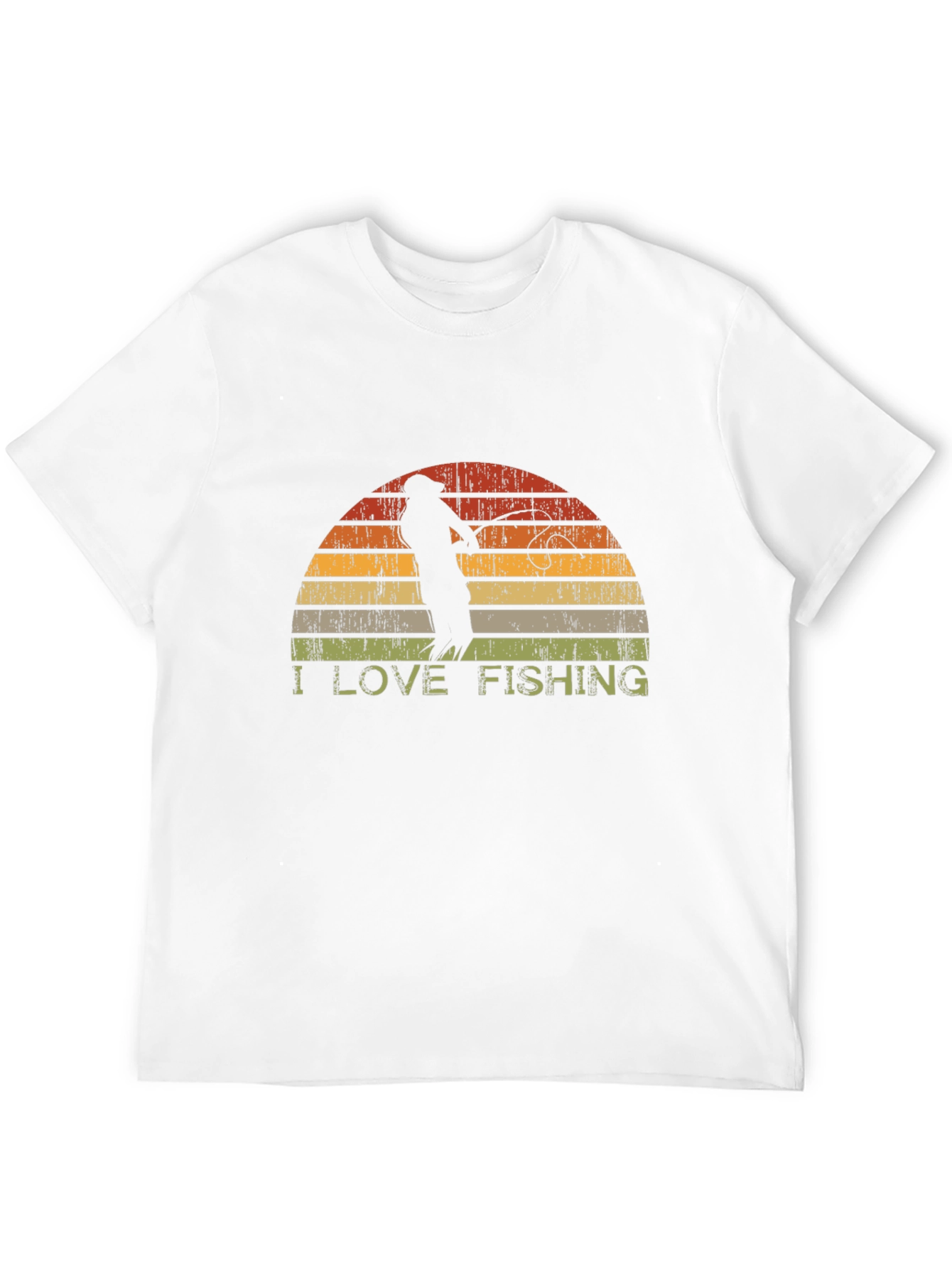 Black I Love Fishing Retro T-Shirt view 12