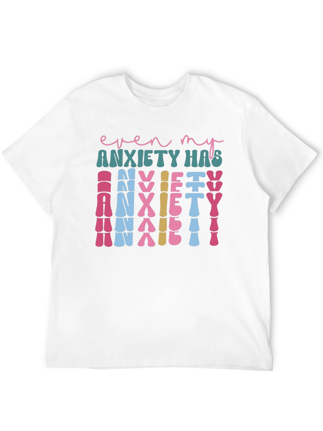 Black Anxiety Graphic Tee - Unique Statement Shirt view 12