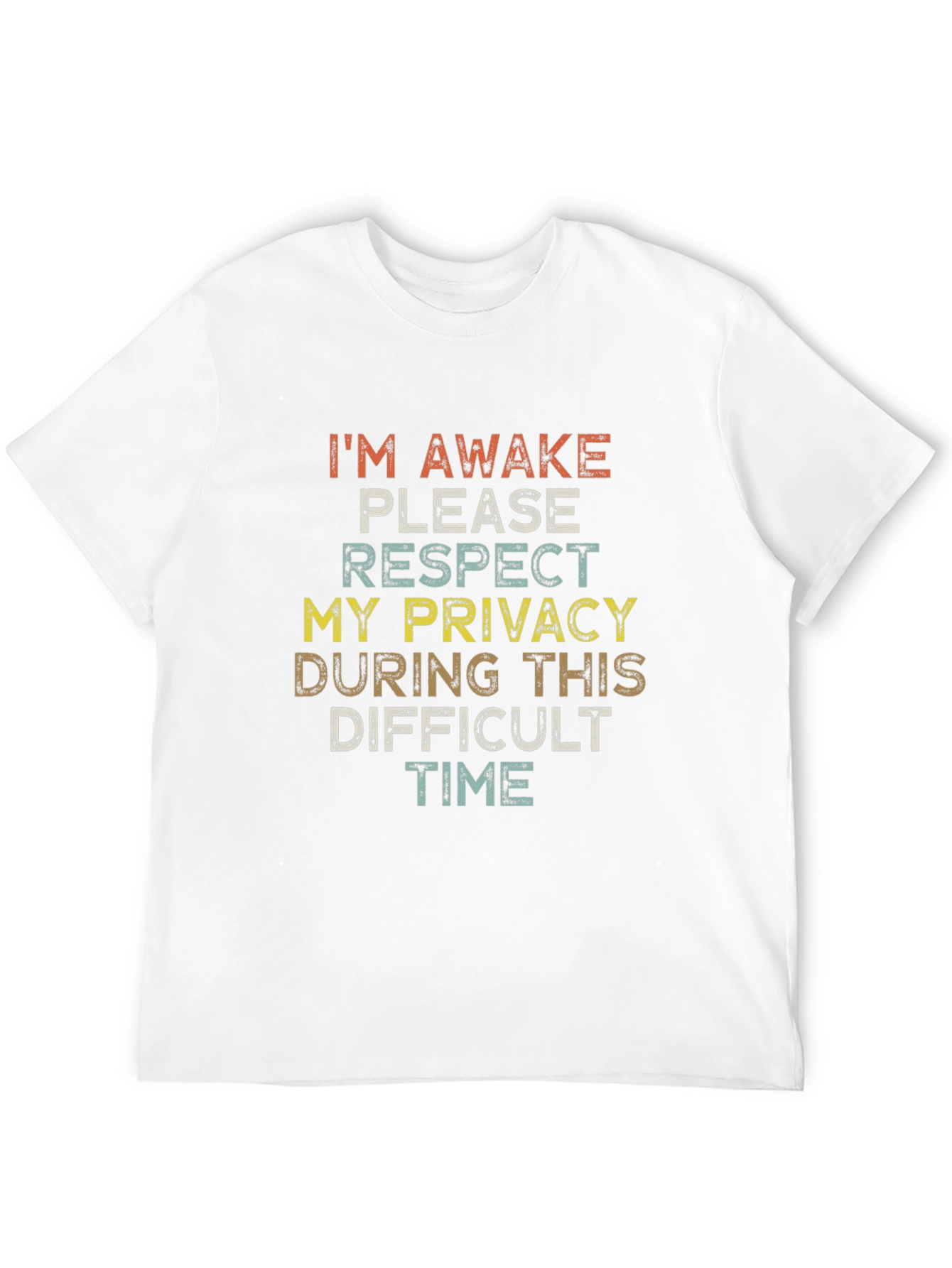 Black Humorous 'I'm Awake' Graphic T-Shirt view 12
