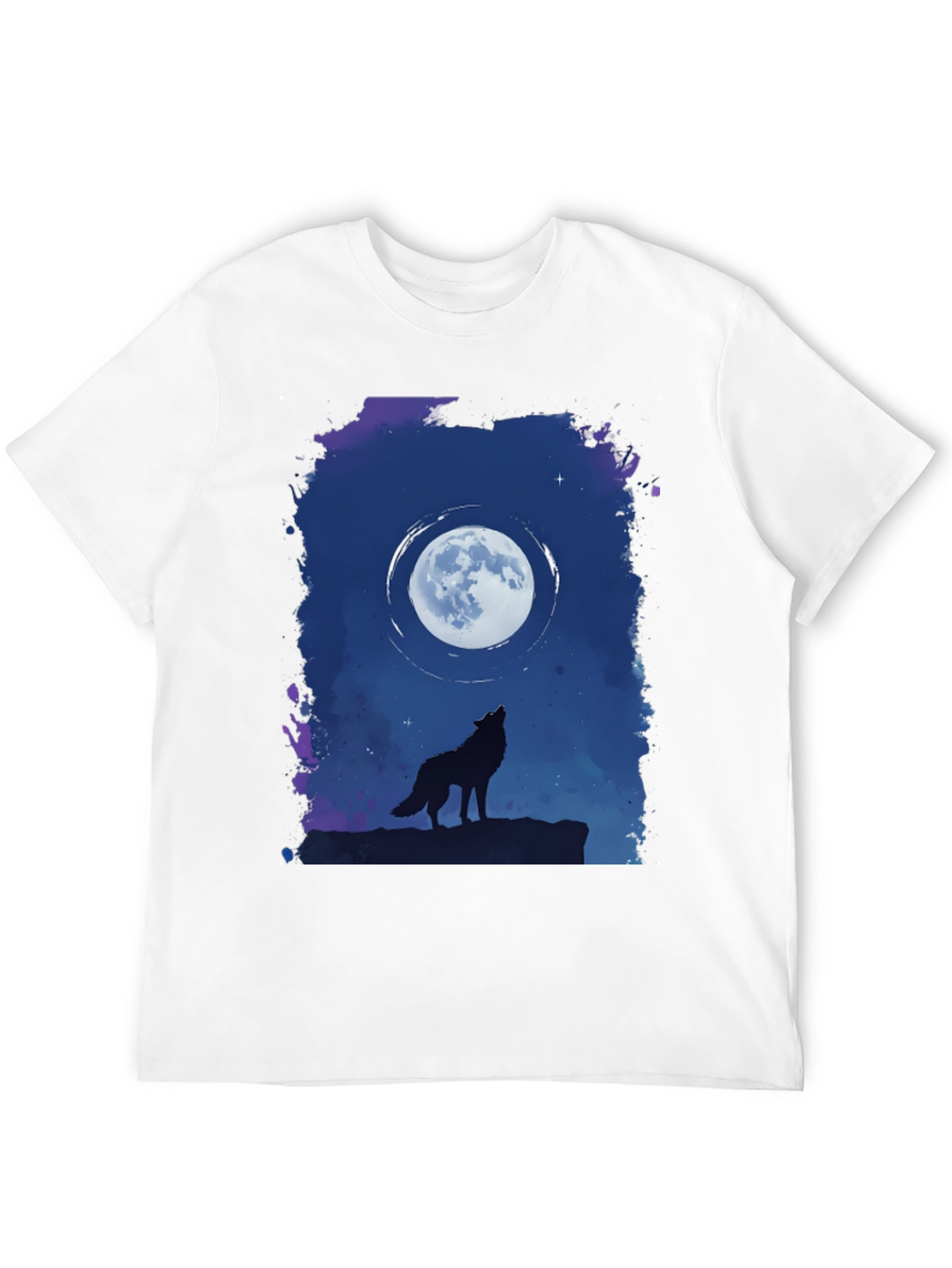 Black Wolf Moon Graphic T-Shirt - Black view 12