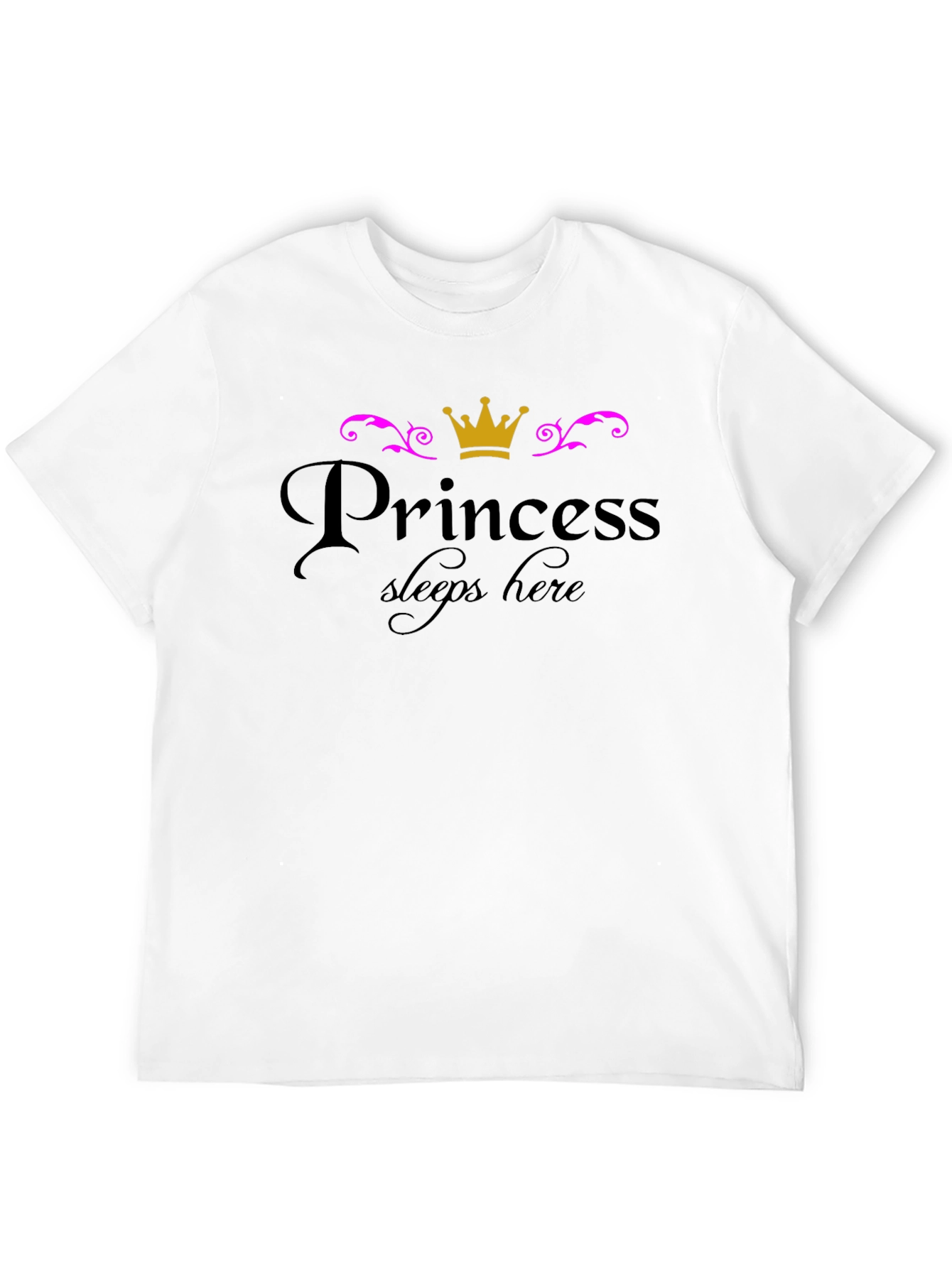 Black Princess Sleeps Here T-Shirt view 12