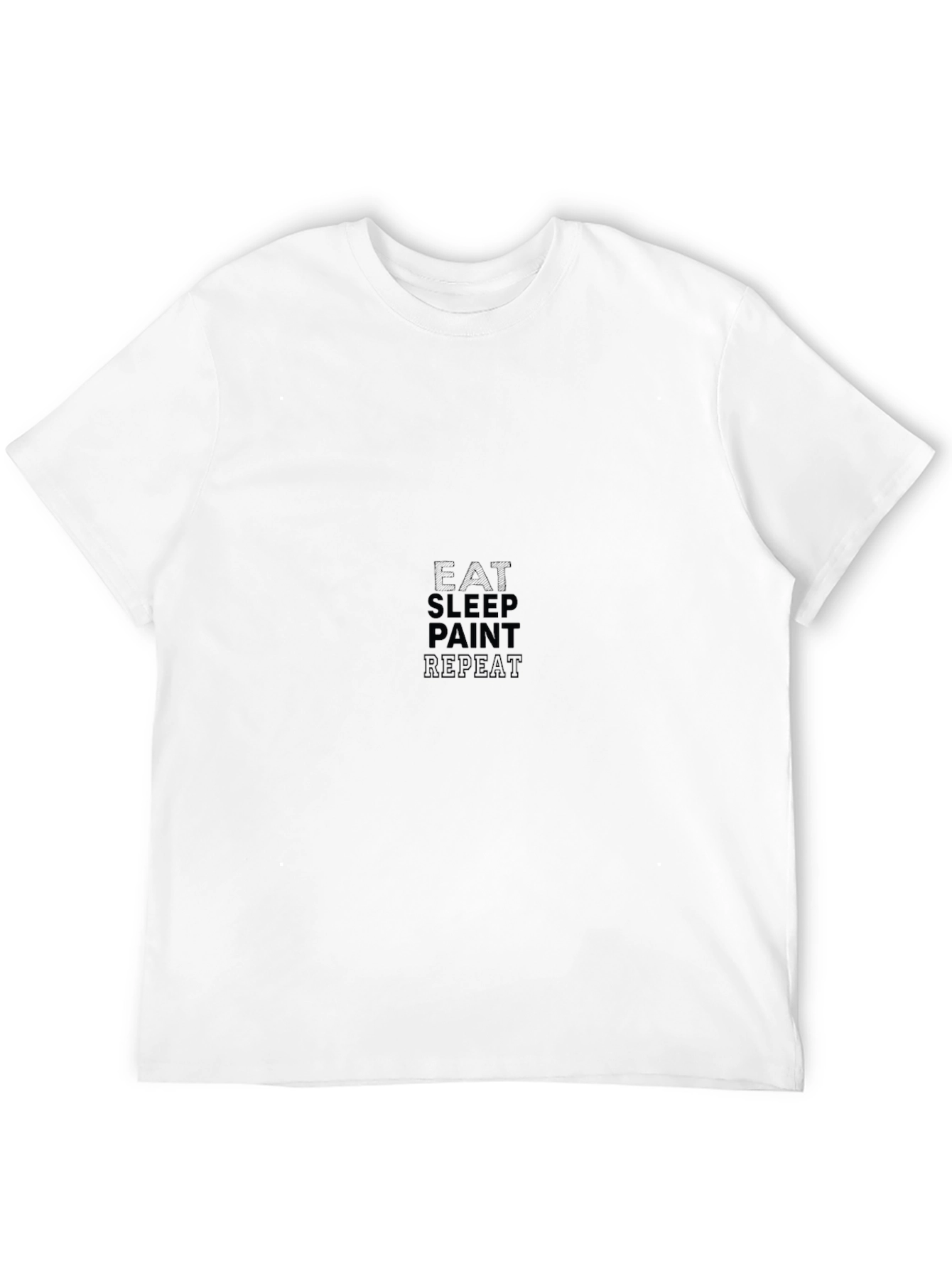 Black Eat Sleep Paint Repeat Black Graphic Tee view 12