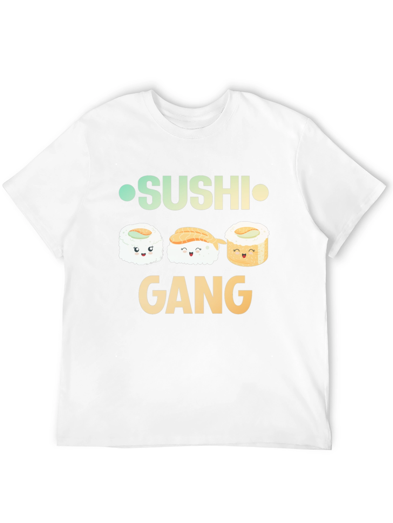 Black Sushi Gang Graphic T-Shirt - Black Crew Neck Tee view 12