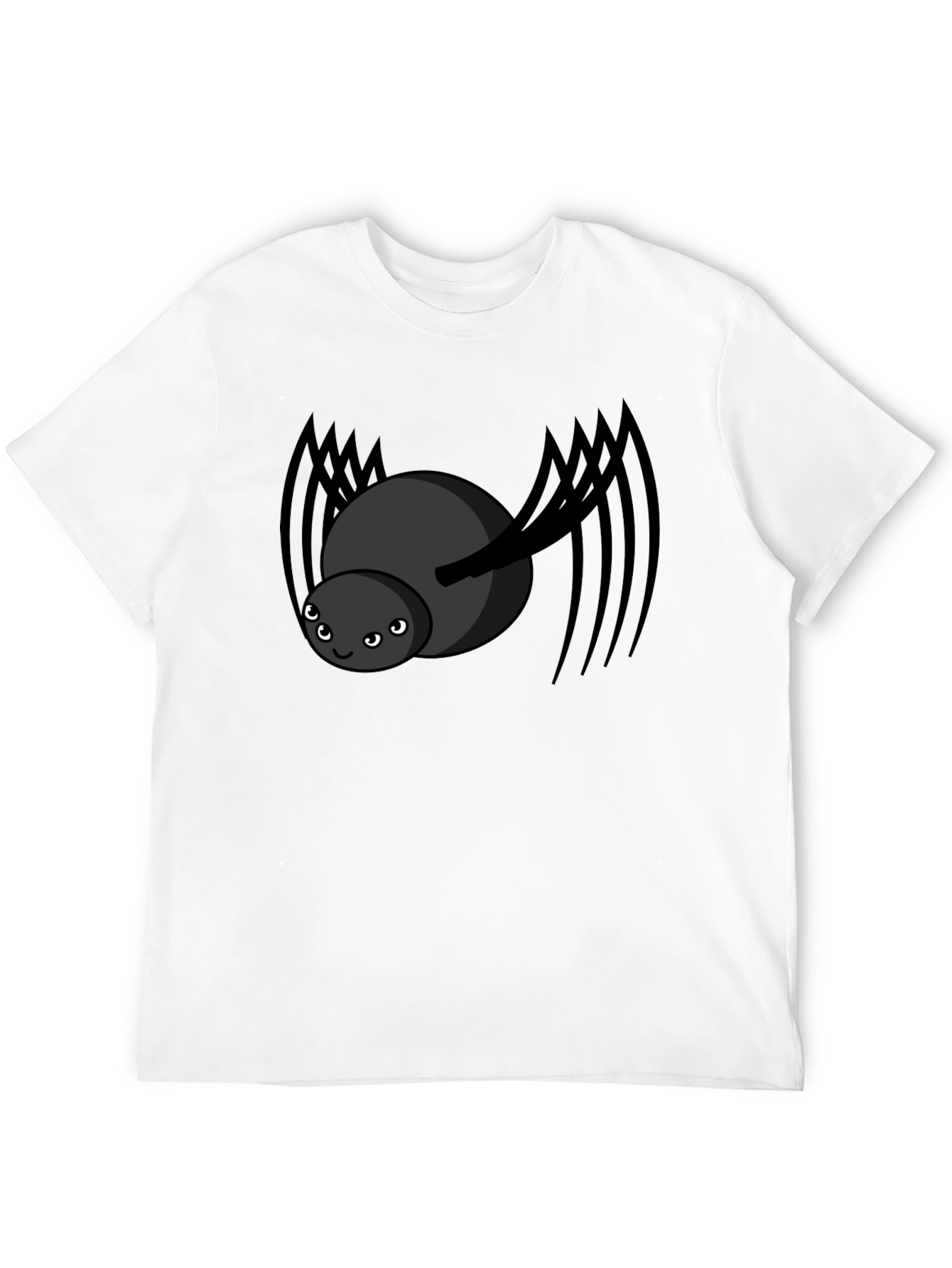 Black Cute Spider Graphic Black T-Shirt view 12