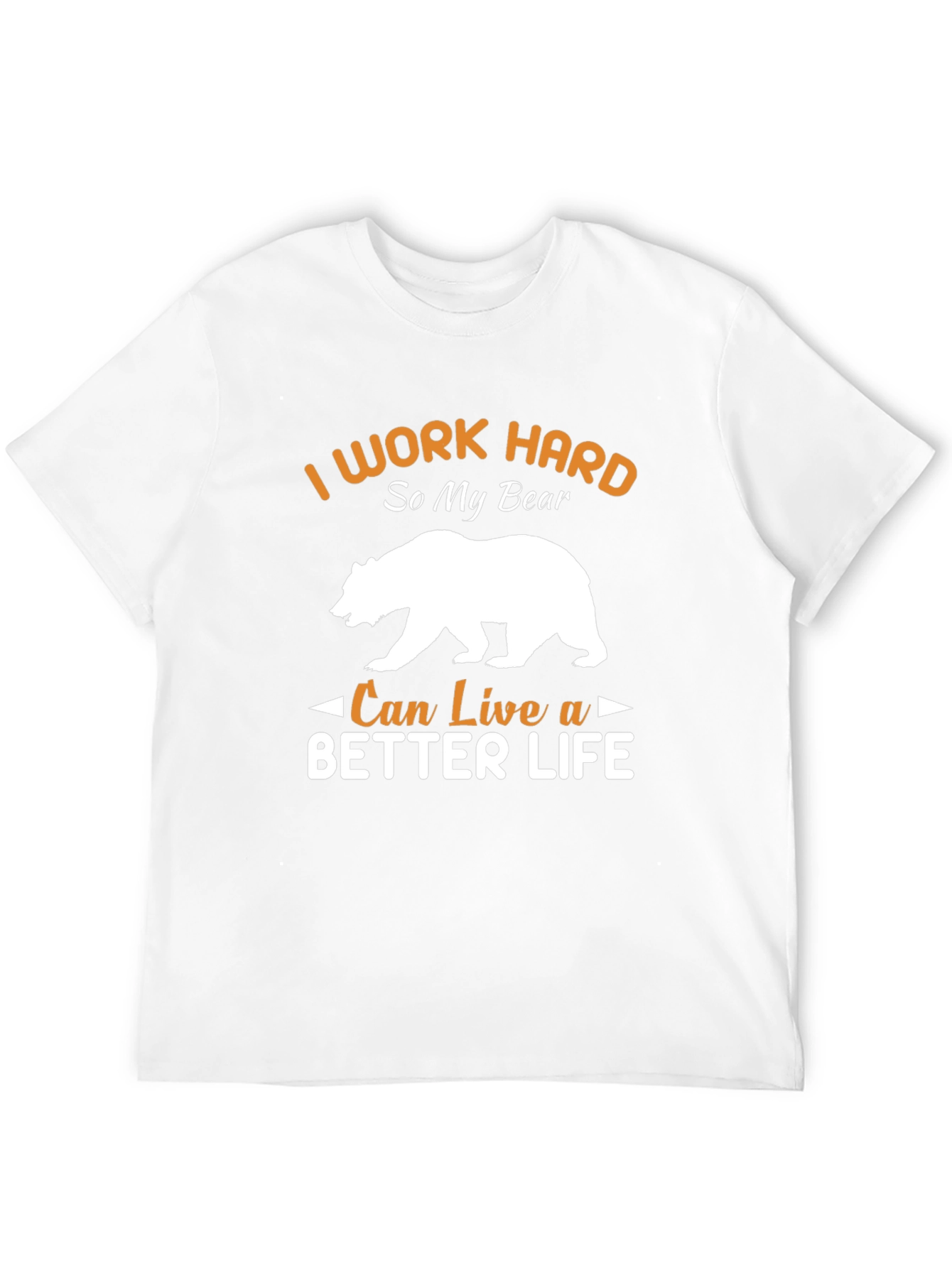 Black I Work Hard For My Bear T-Shirt view 12