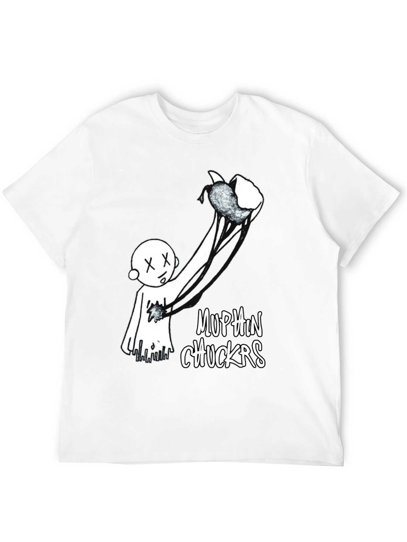 Black Muffin Chuckers Graphic Tee - Unique Design view 12
