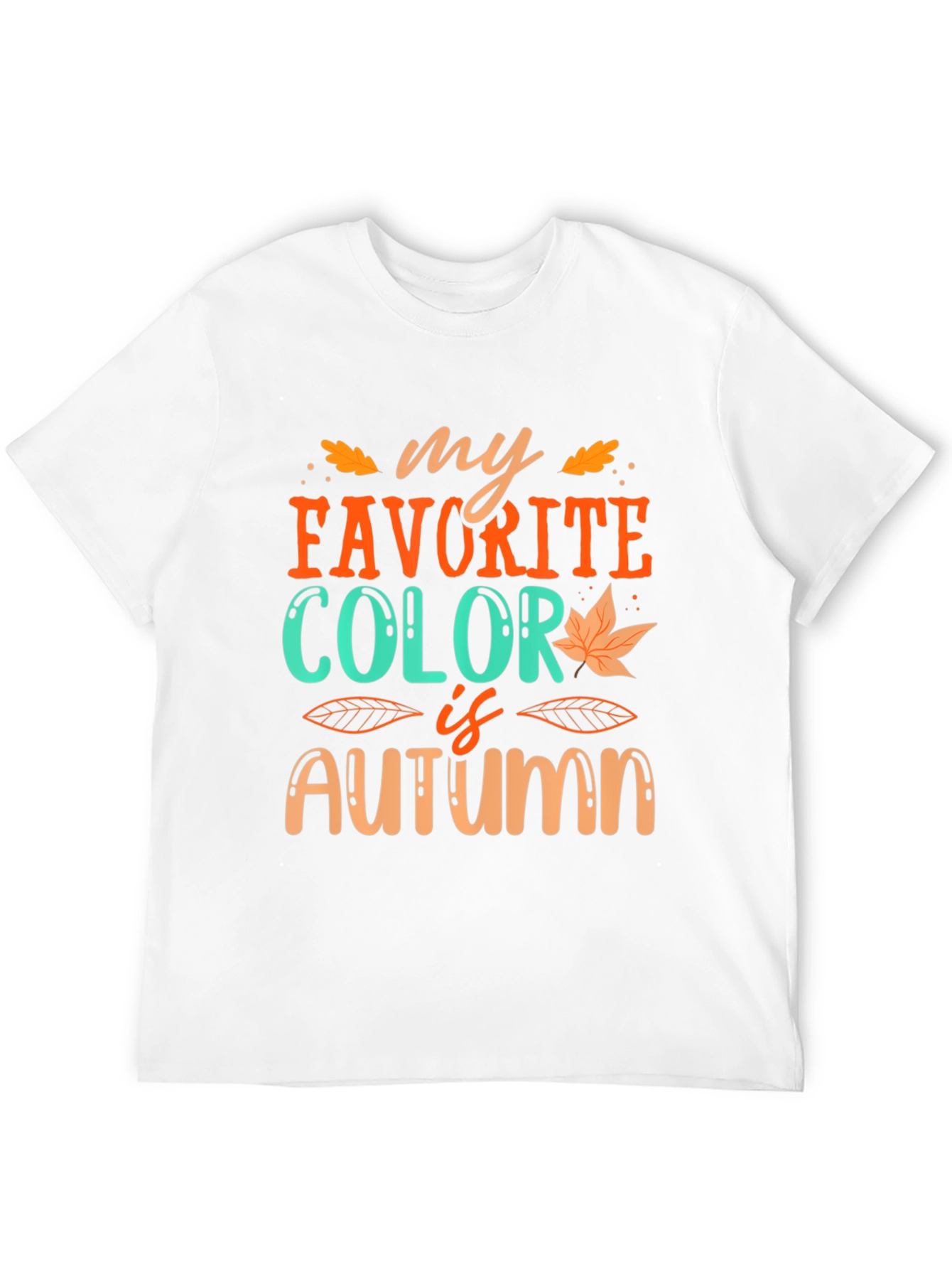 Black My Favorite Color is Autumn T-Shirt view 12