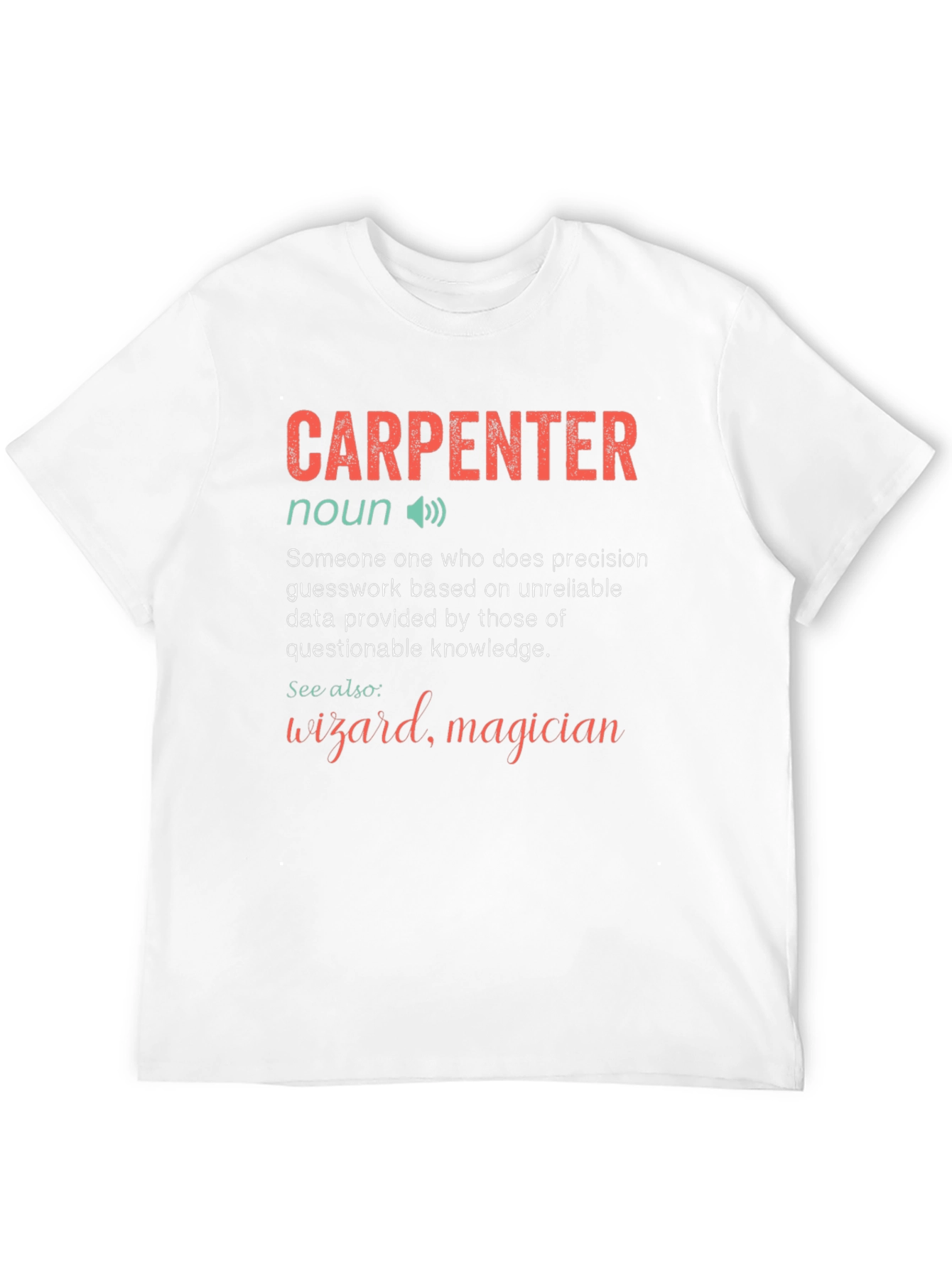 Black Carpenter Definition Graphic Novelty T-Shirt view 12