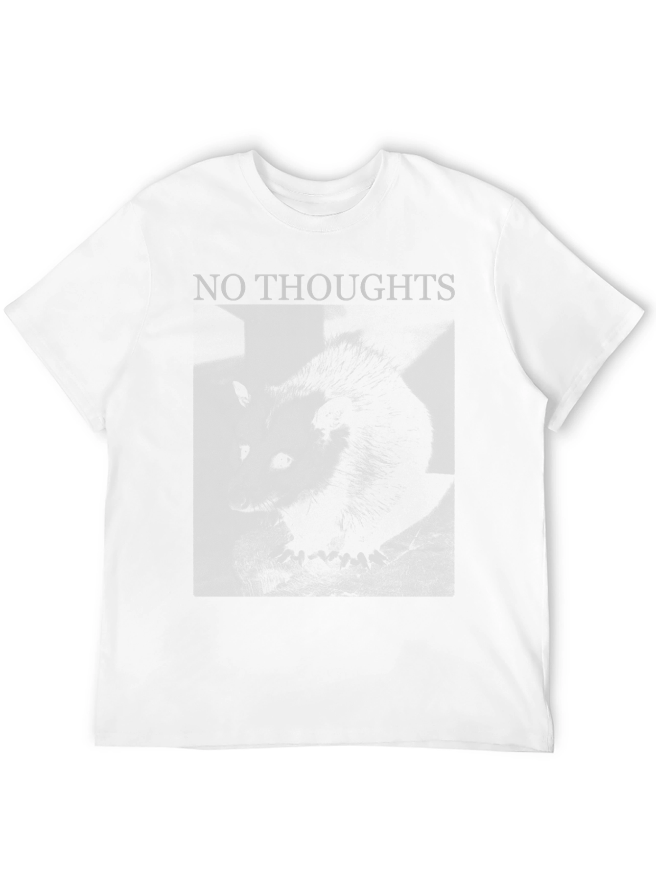 Black No Thoughts Opossum Graphic T-Shirt view 12