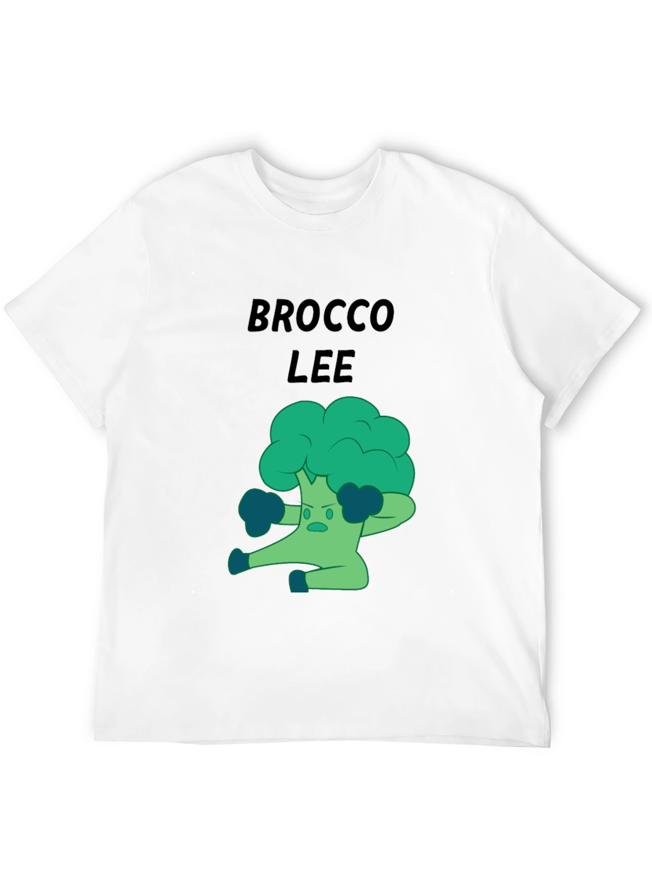 Black Brocco Lee T-Shirt - Funny Vegetable Boxer view 12