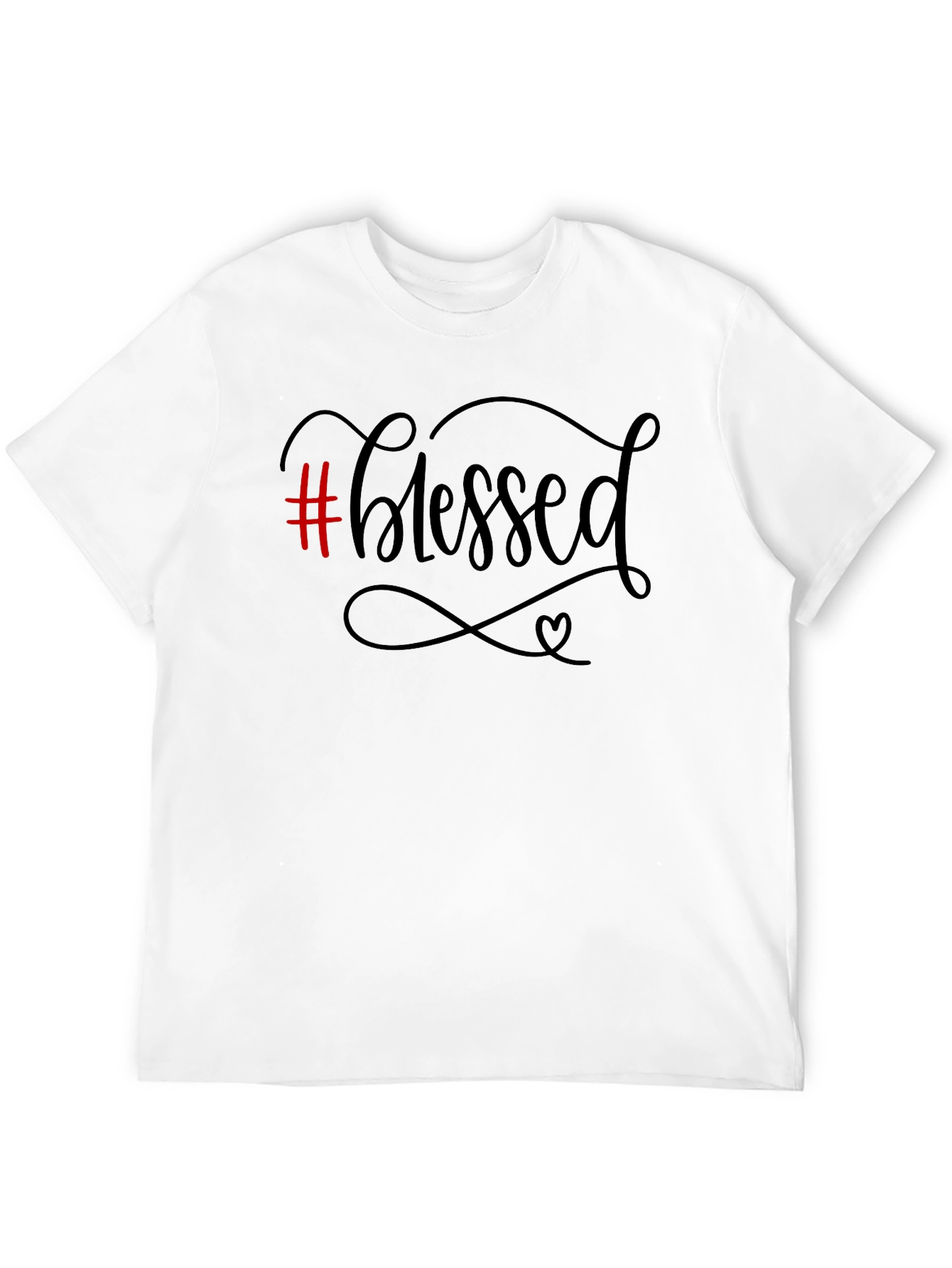 Black #Blessed Graphic Print Men's Black T-Shirt view 12