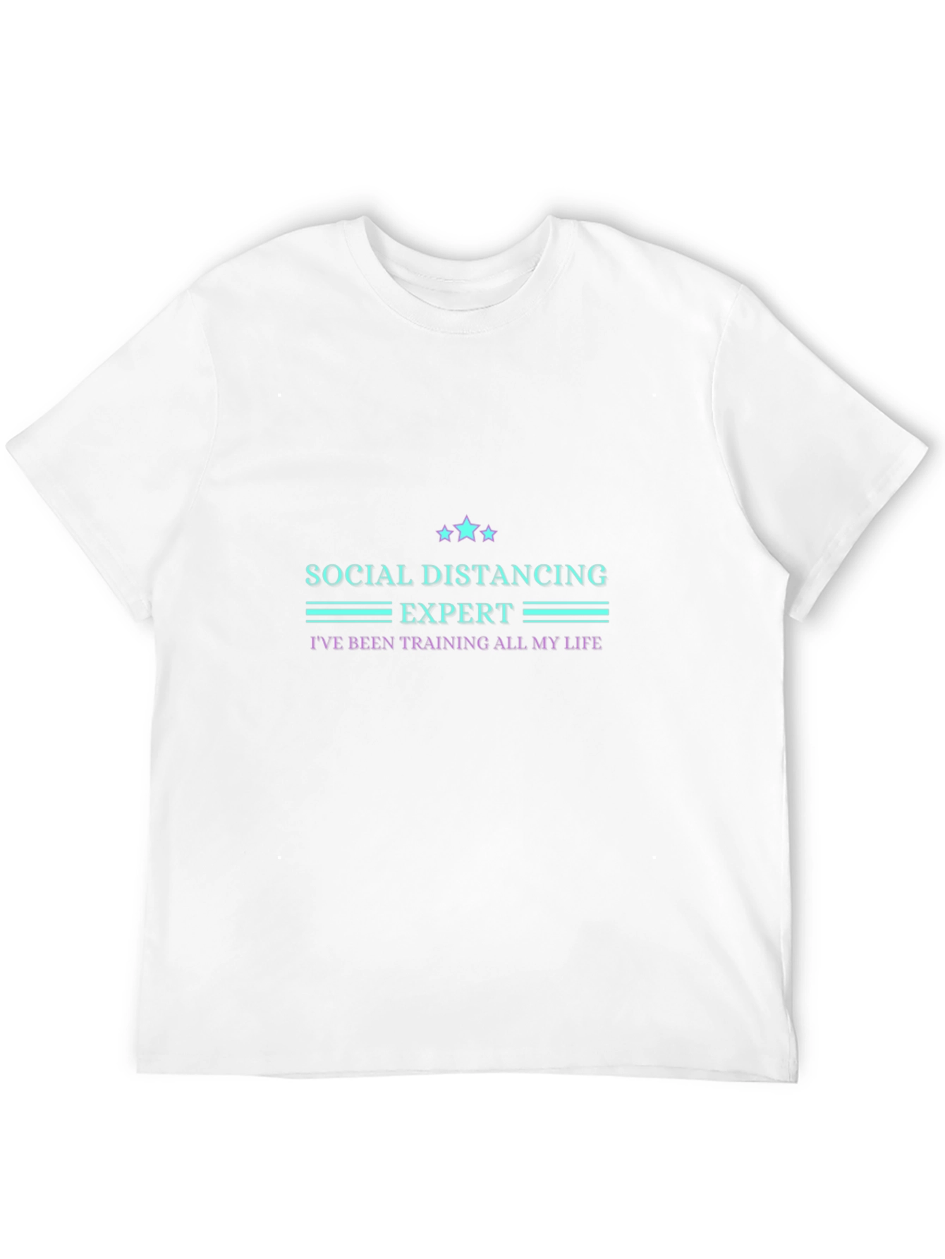 Black Social Distancing Expert T-Shirt view 12