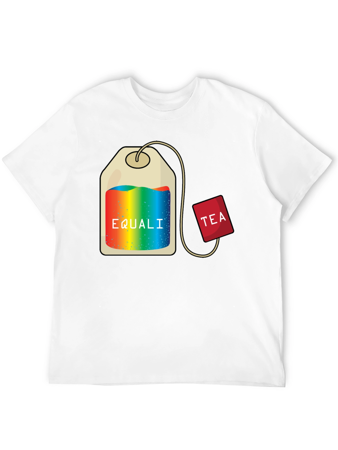 Black Equality Tea T-Shirt - Pride Rainbow Bag Tee view 12