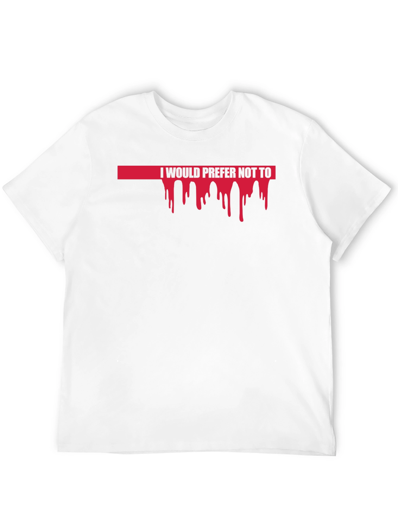 Black I Would Prefer Not To Funny Graphic Tee view 12