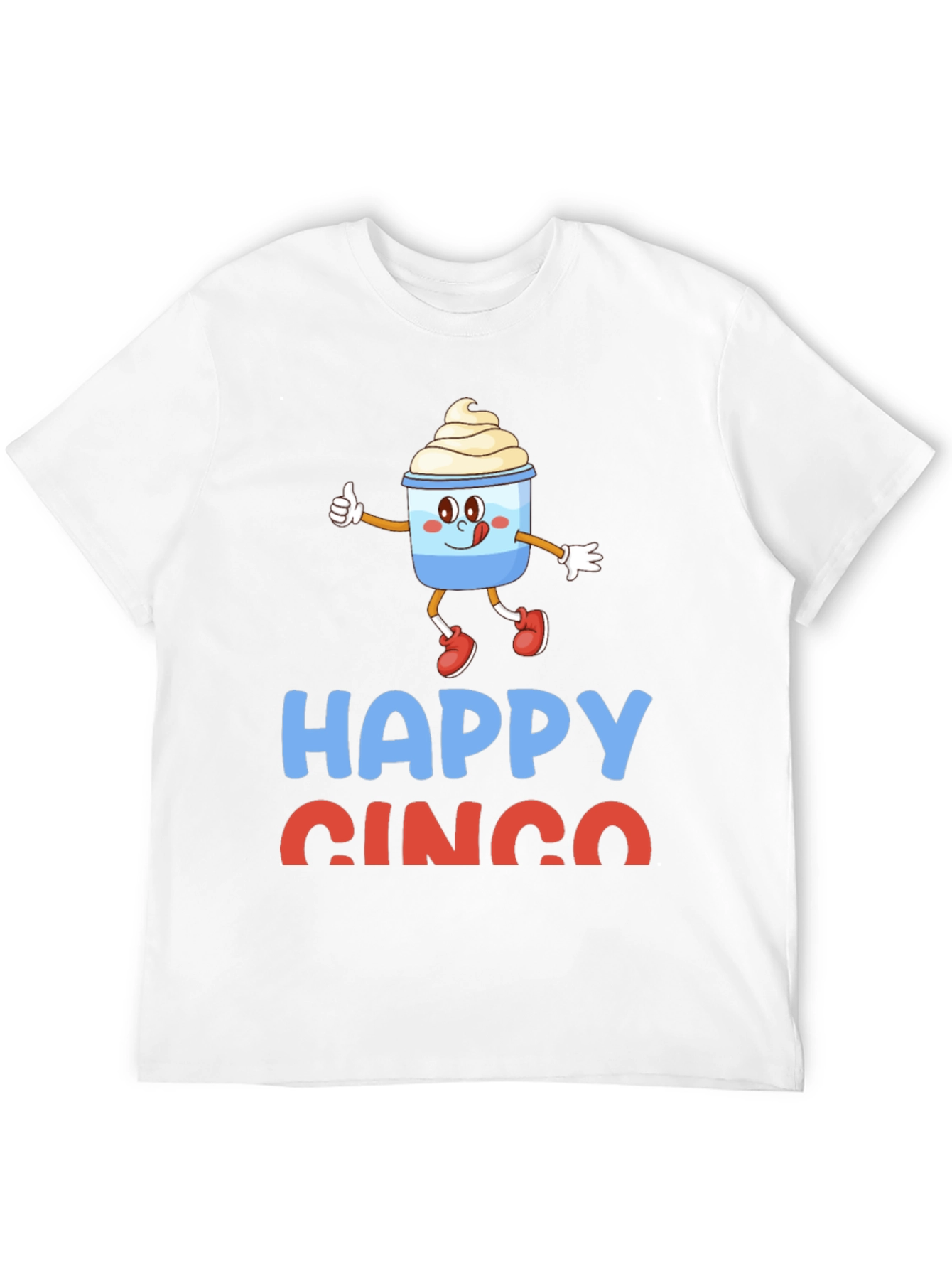 Black Happy Cinco Cartoon T-Shirt view 12