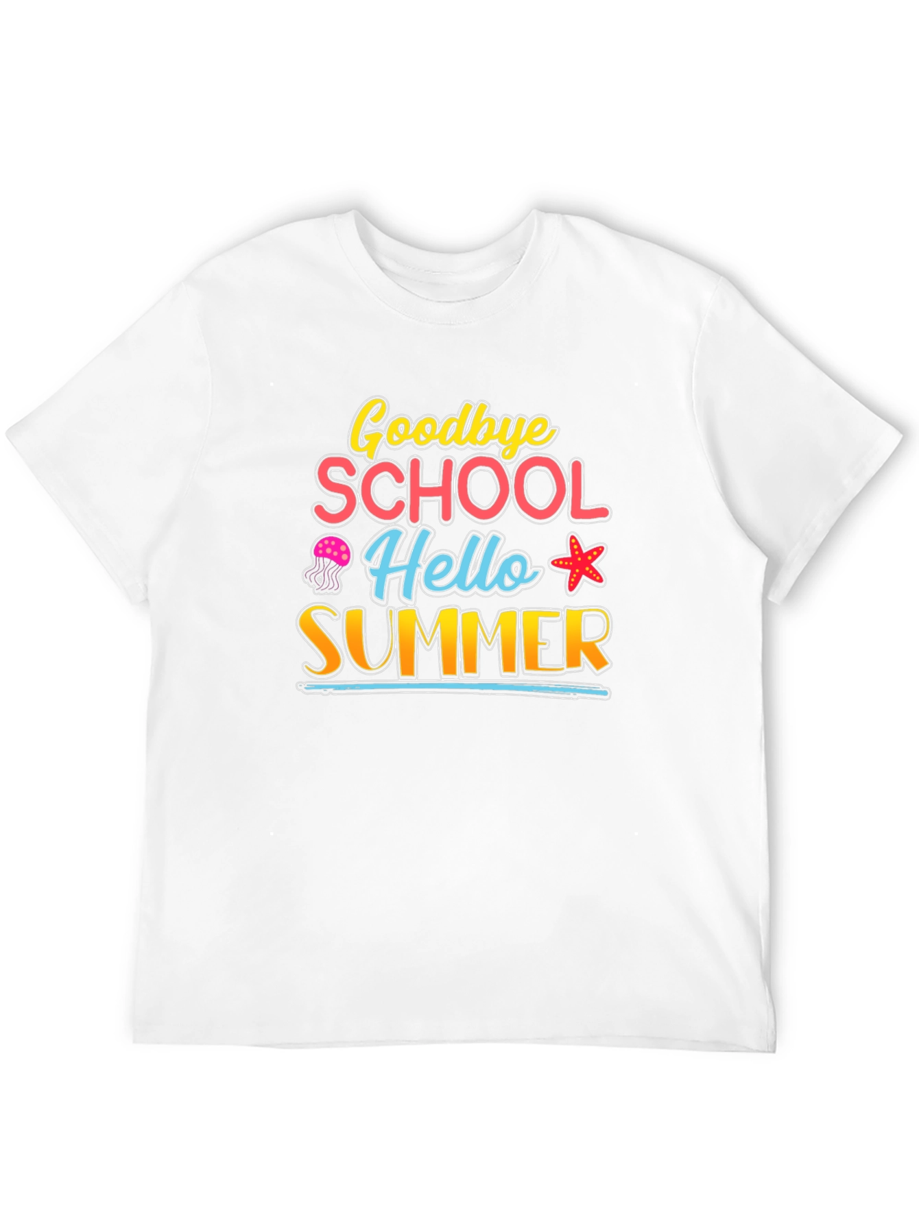 Black Goodbye School Hello Summer T-Shirt view 12