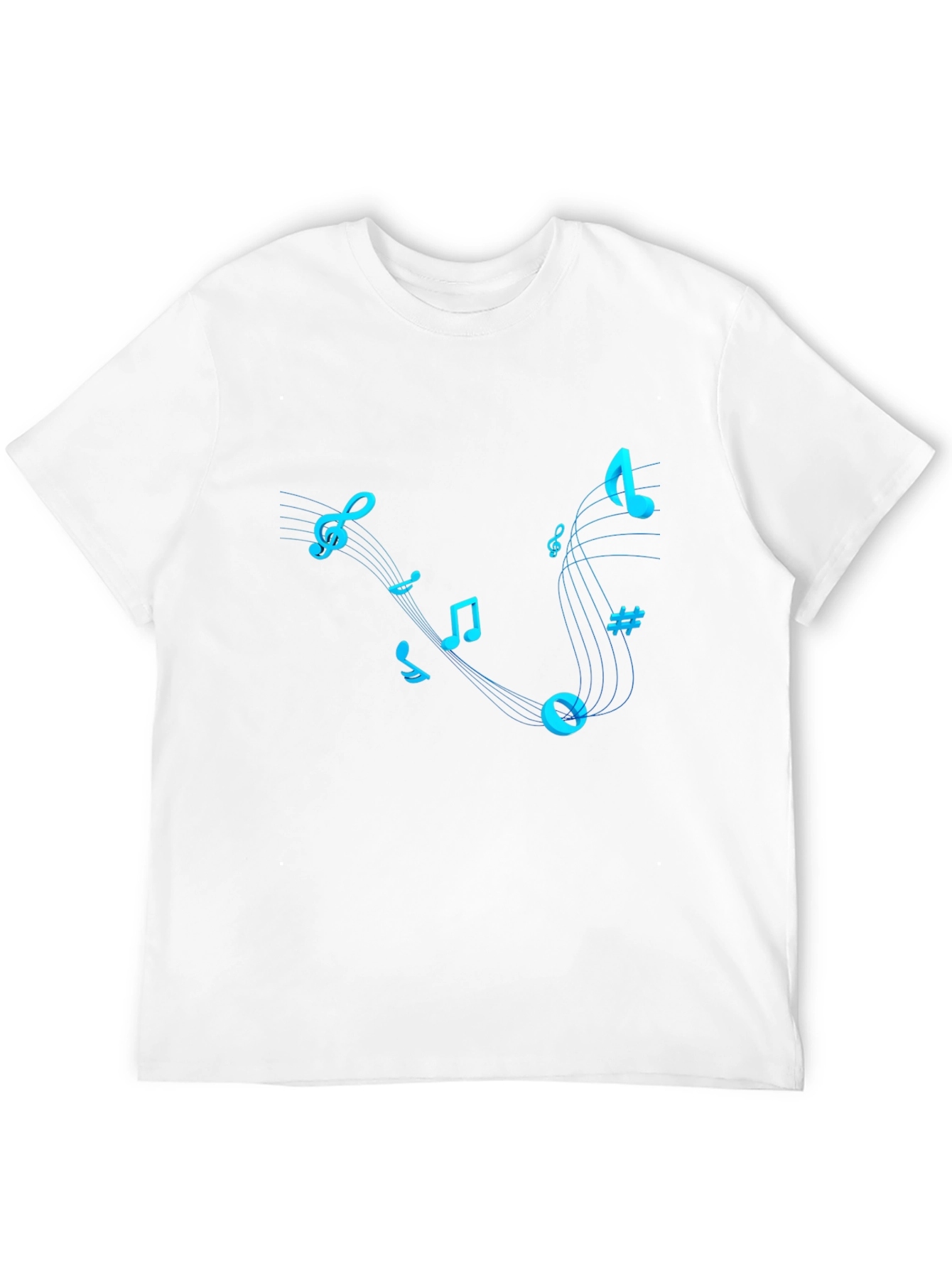 Black Musical Notes Graphic T-Shirt - Trendy Black Tee view 12