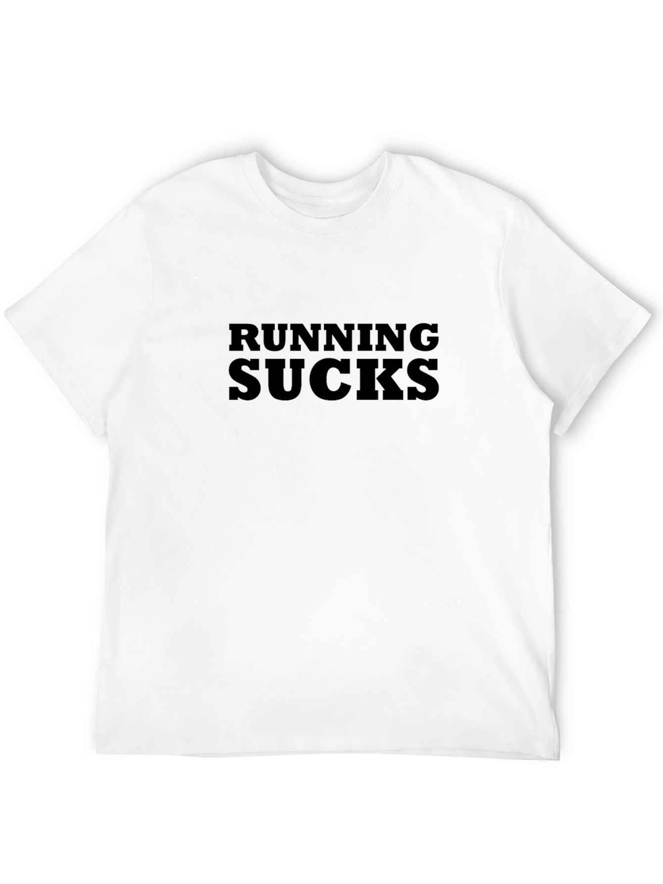 Black Running Sucks Black T-Shirt - Funny Workout Tee view 12
