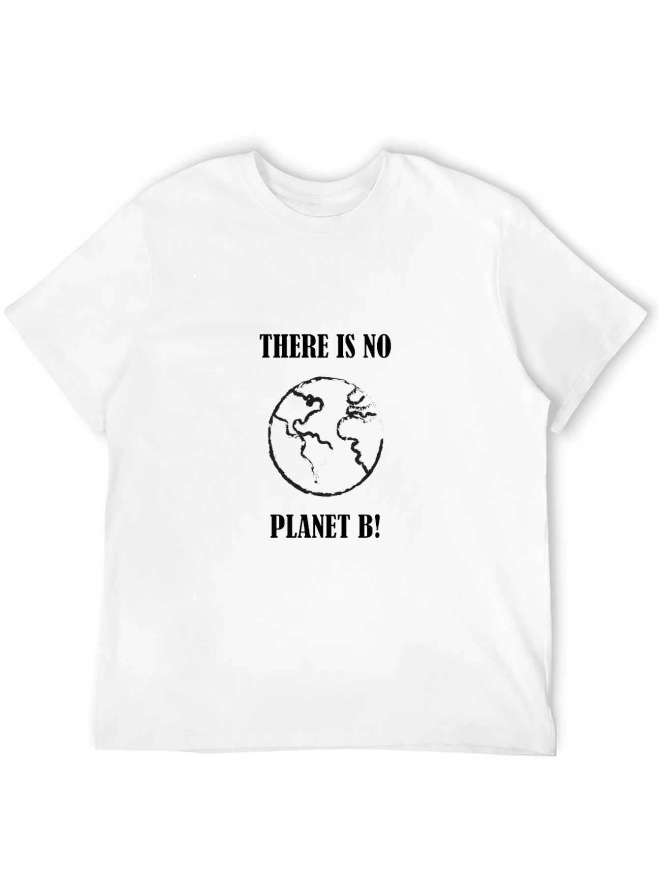 Black No Planet B Graphic T-Shirt - Eco-Friendly Awareness Tee view 12
