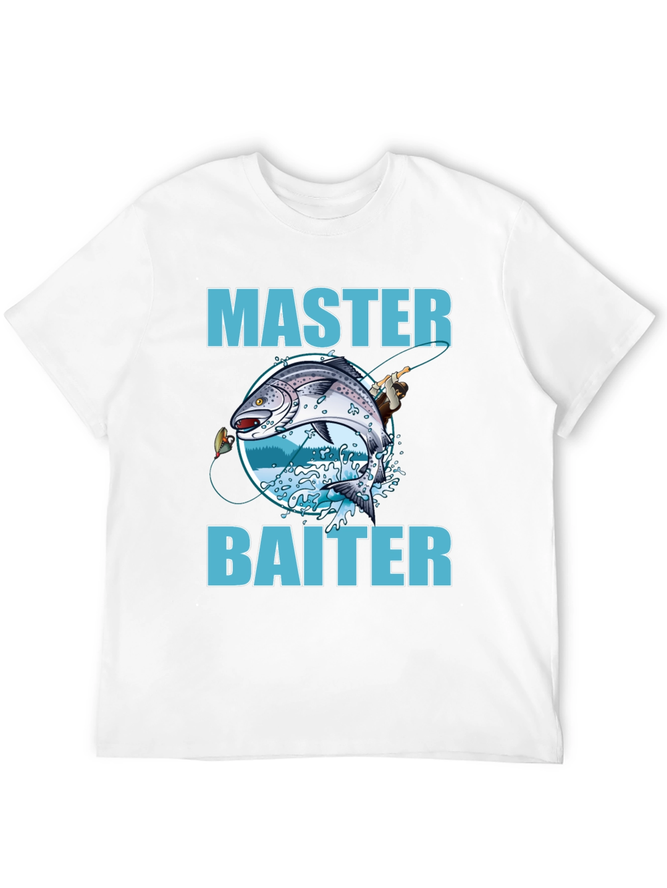 Black Master Baiter Fishing T-Shirt - Funny Fishing Tee view 12