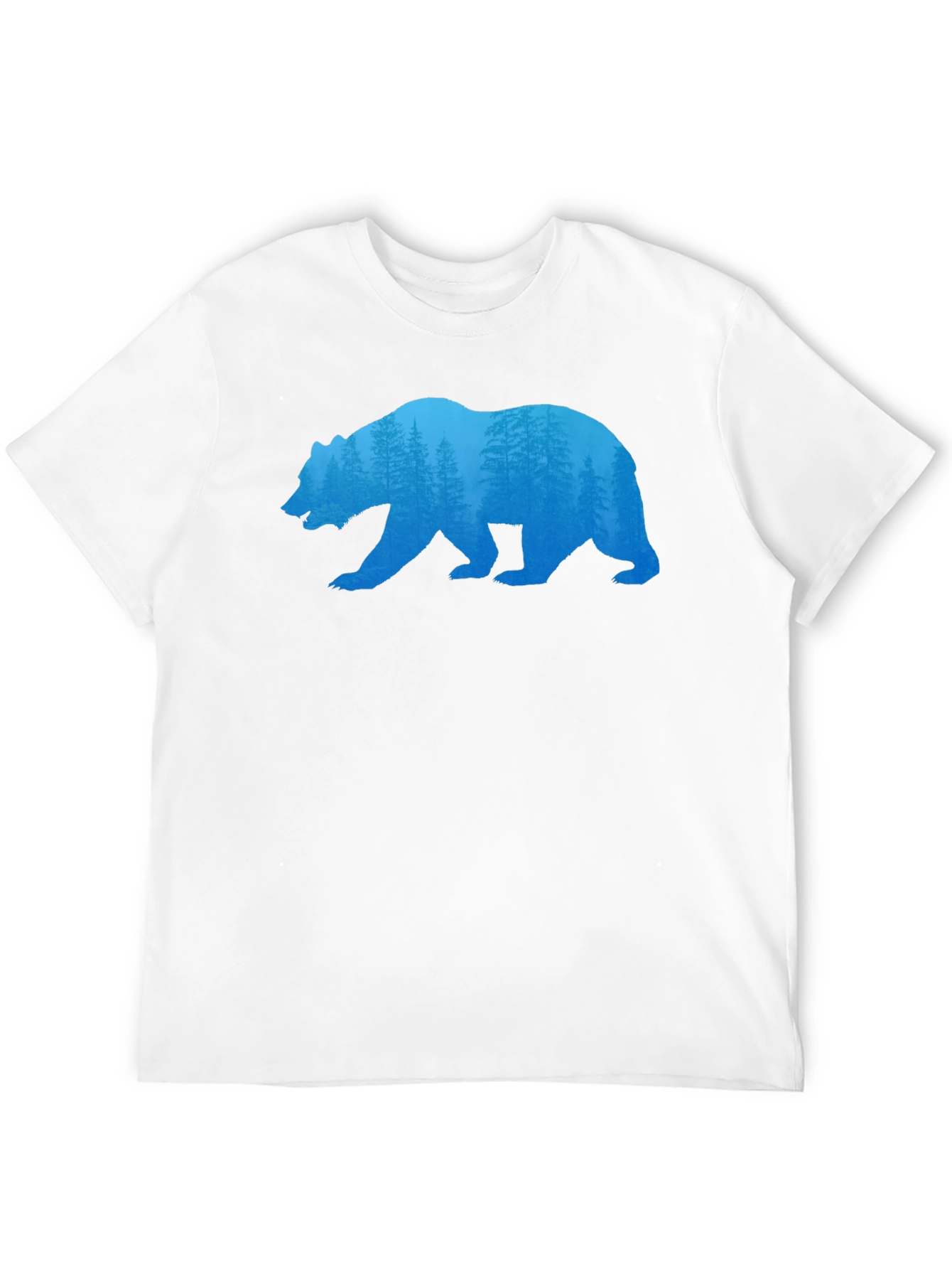 Black Bear Silhouette Forest Graphic Tee view 12